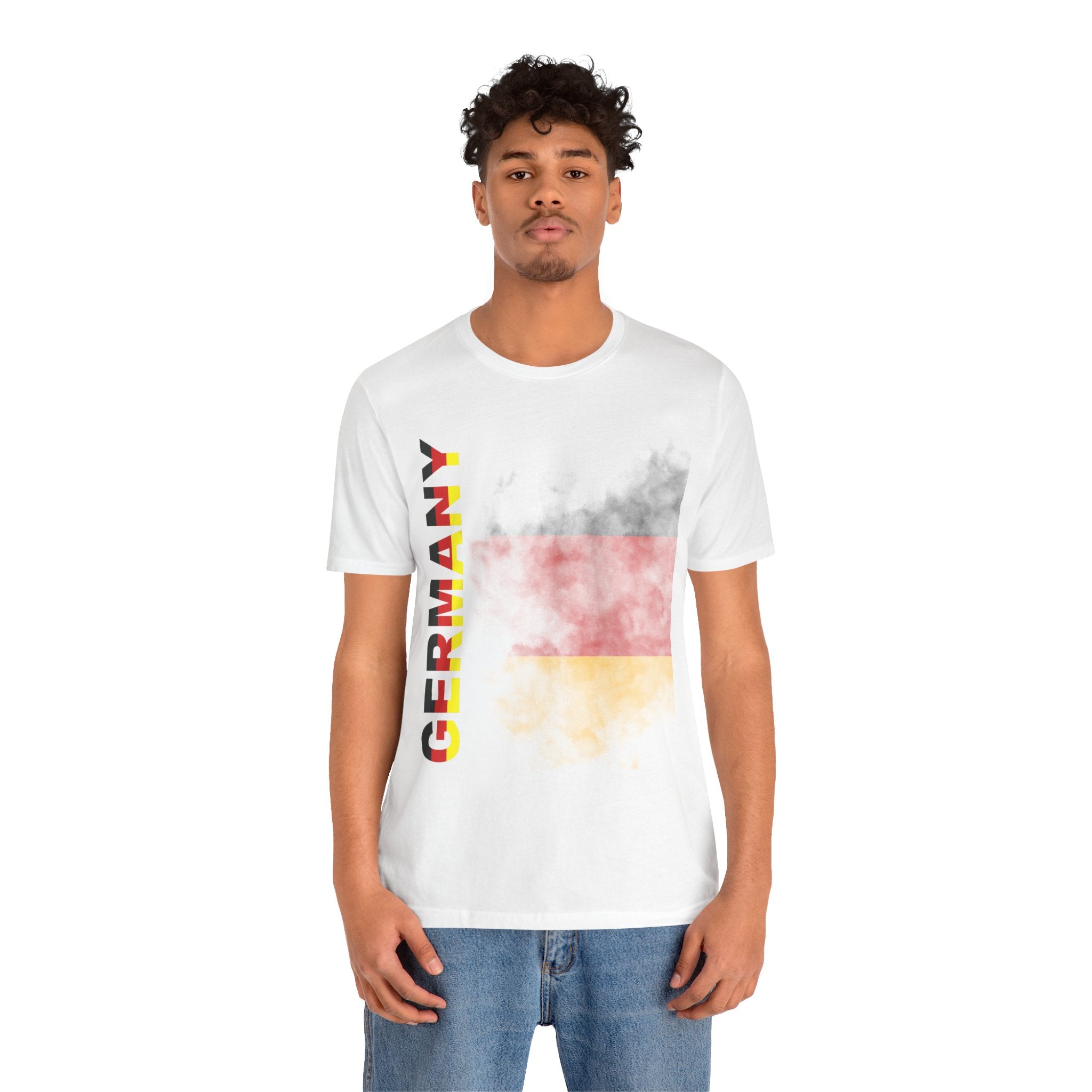 Germany Flag Eagle Tee — German Pride T‑Shirt (Smoky Flag Front, Coat of Arms Back)