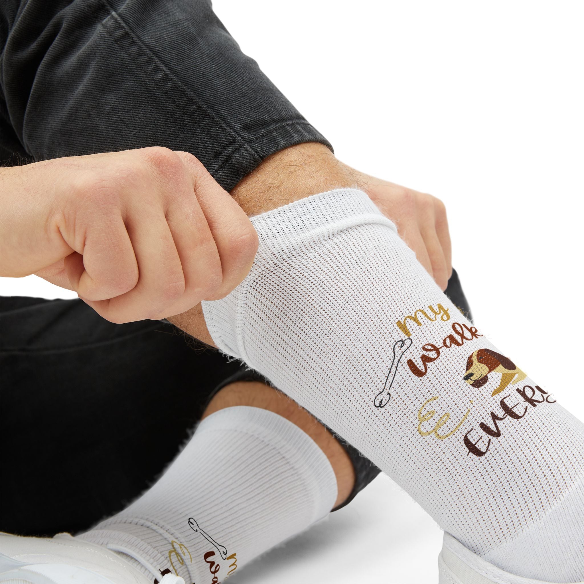 Cozy Fall 'Give Me Coffee & Cuddles' Sublimated Socks