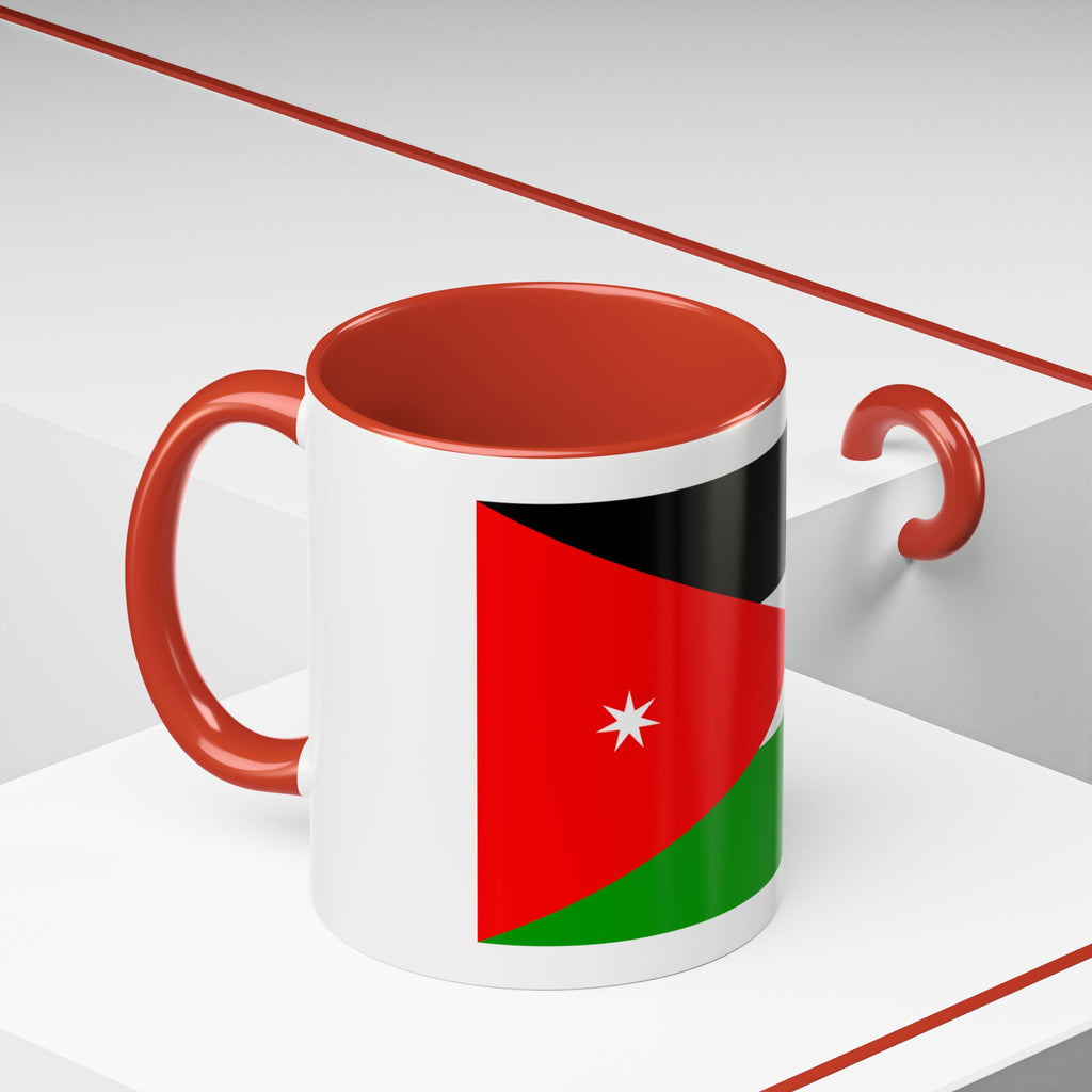 Jordan Flag Accent Coffee Mug – Patriotic Jordanian Tea & Coffee Cup (11/15oz)