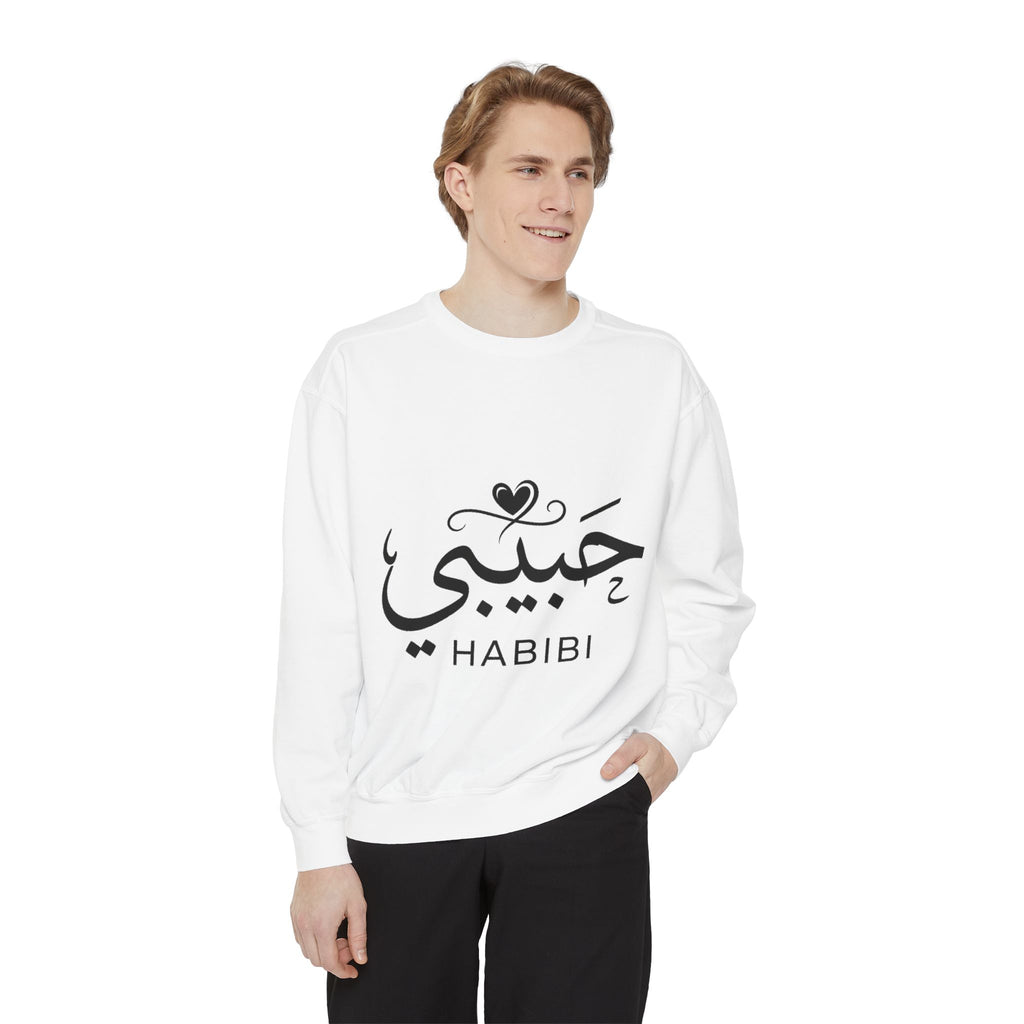 Habibi Sweatshirt — Arabic 'Habibi' Love Script Cozy Sweater