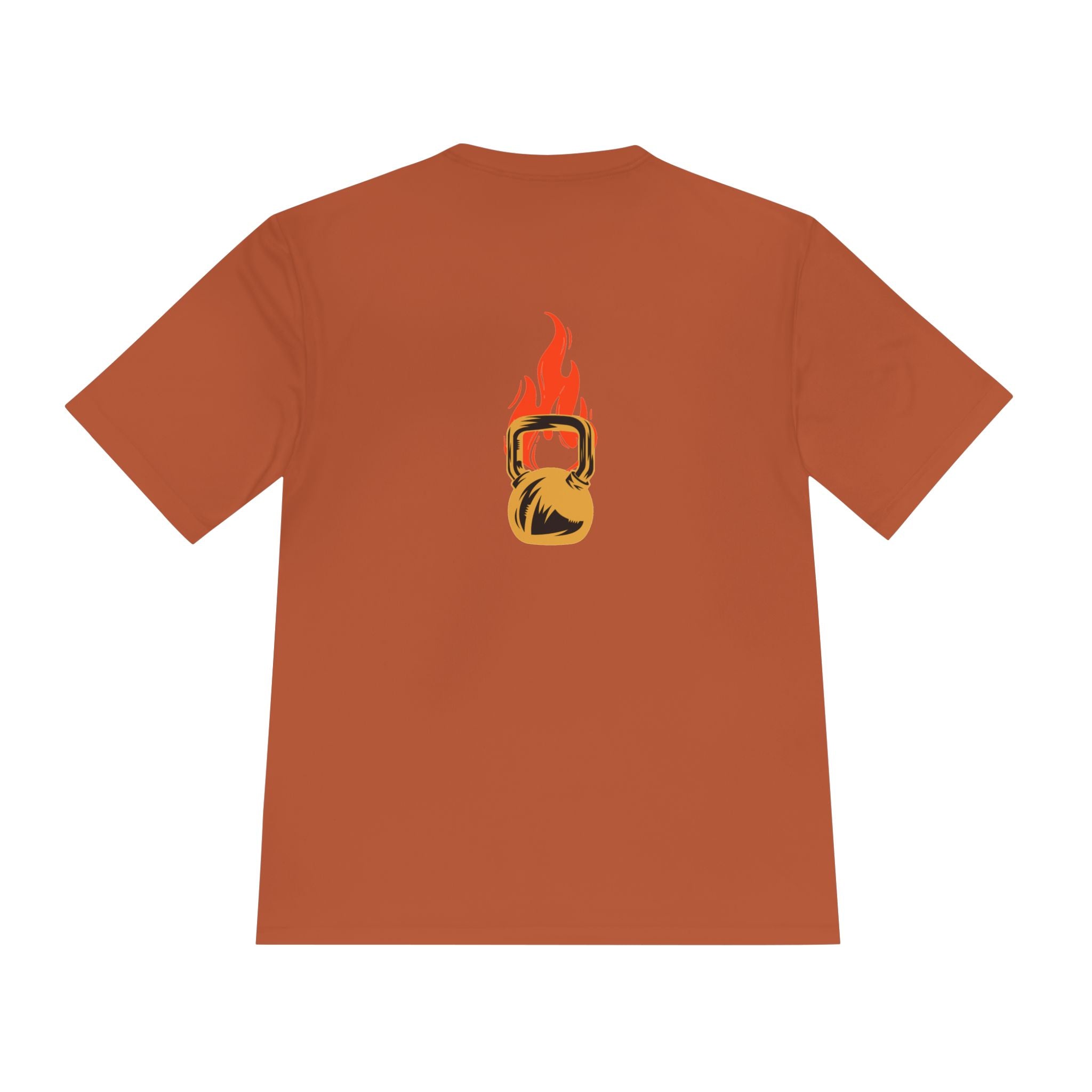 No Days Off Flame Kettlebell Tee — Motivational Gym Workout Shirt