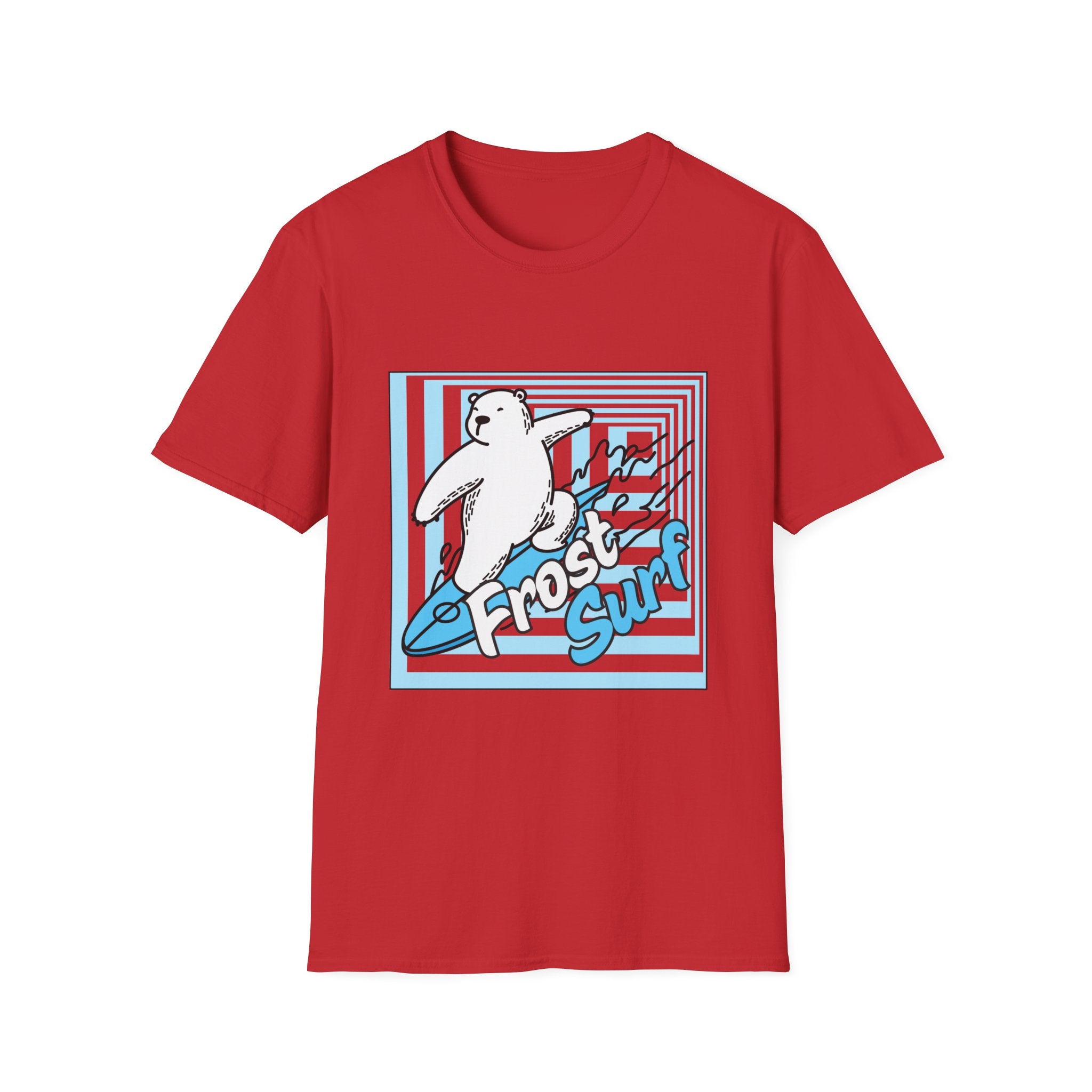 Polar Bear Surf T-Shirt — "Frost Surf" Cute Winter Surfing Graphic Tee