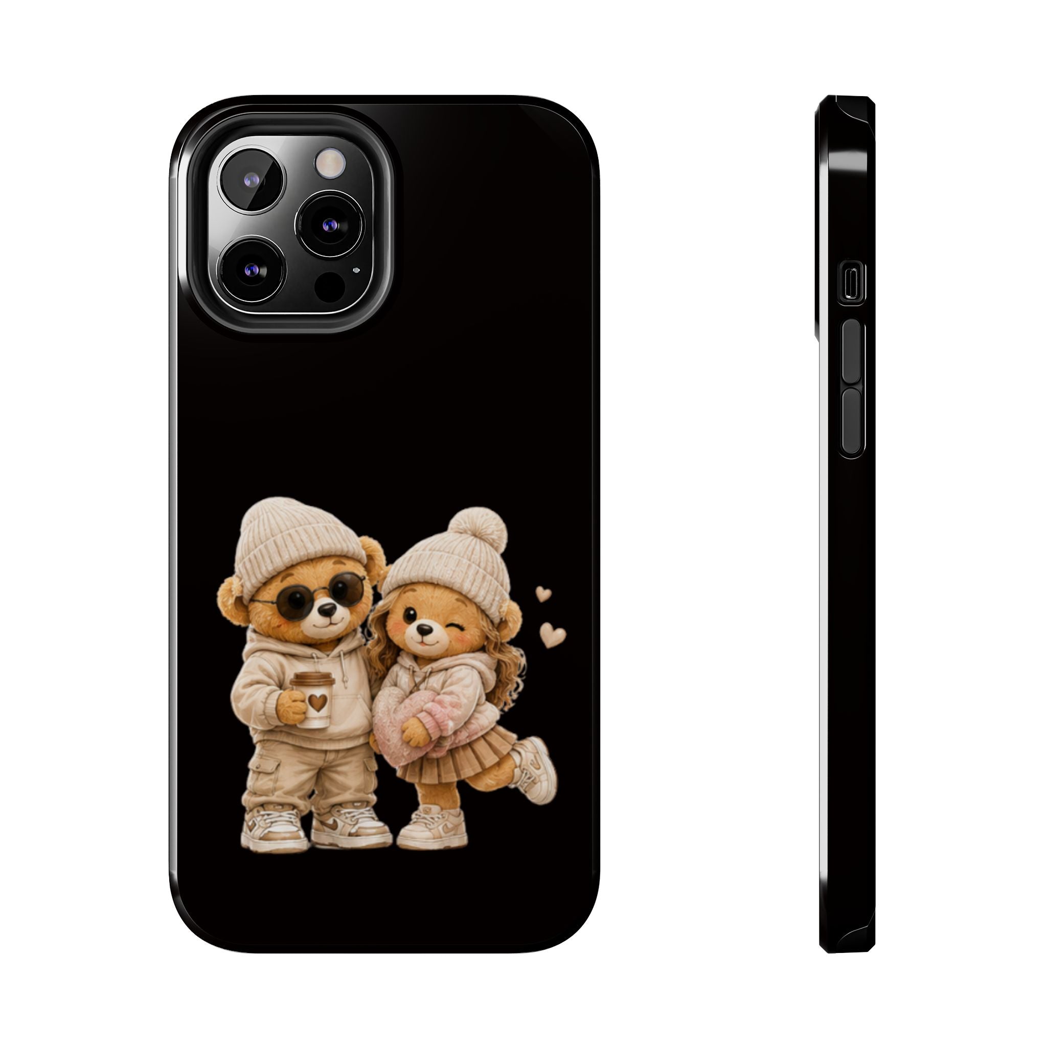 Cute Couple Bears Tough Phone Case — Cozy Winter Bear Phone Cover