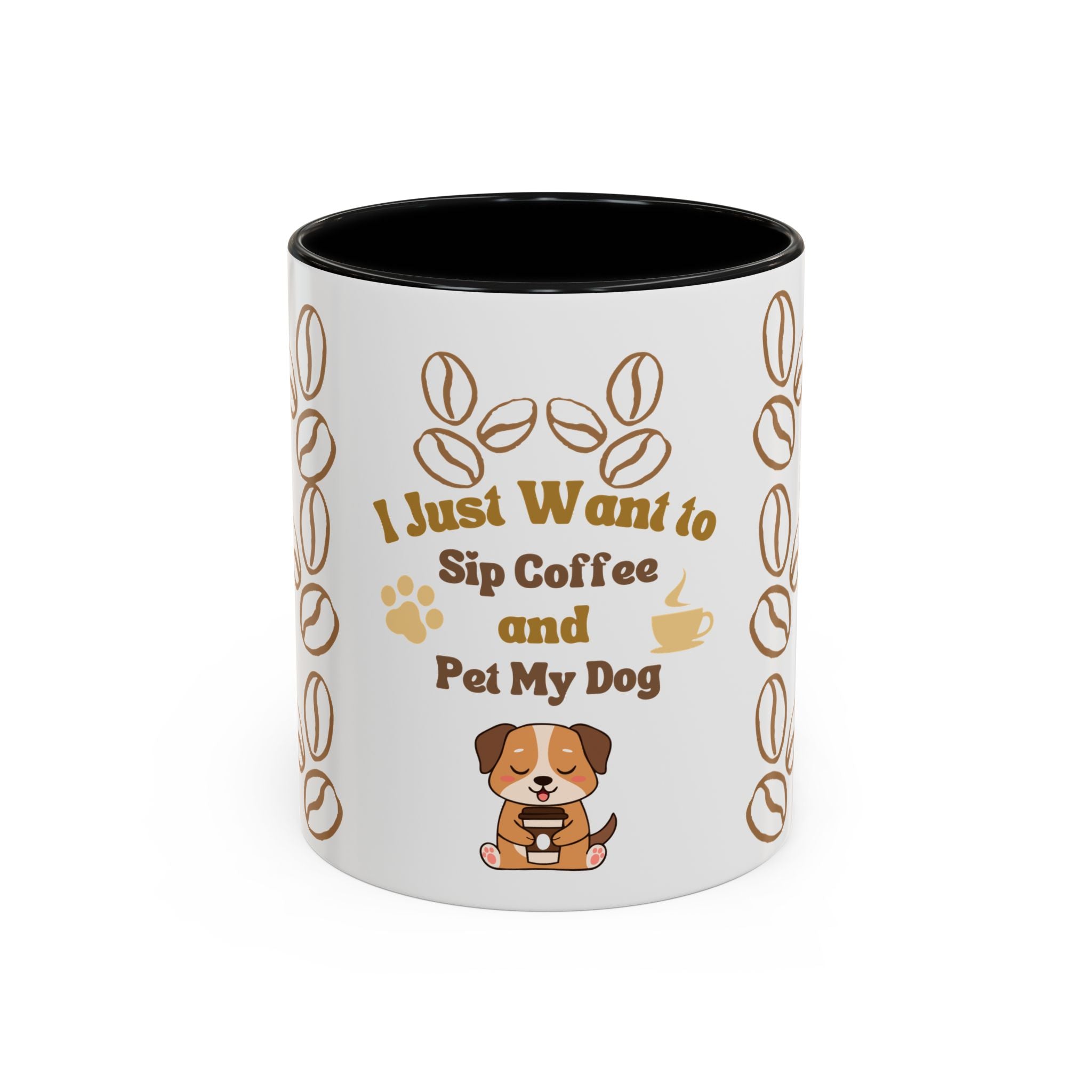 coffee & dog Accent Coffee Mug (11, 15oz)