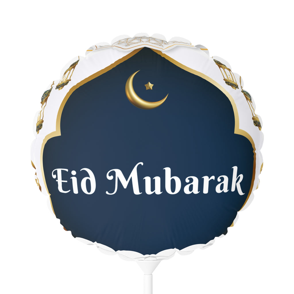 Eid Mubarak 11" Foil Balloon — Crescent Moon Celebration Balloon