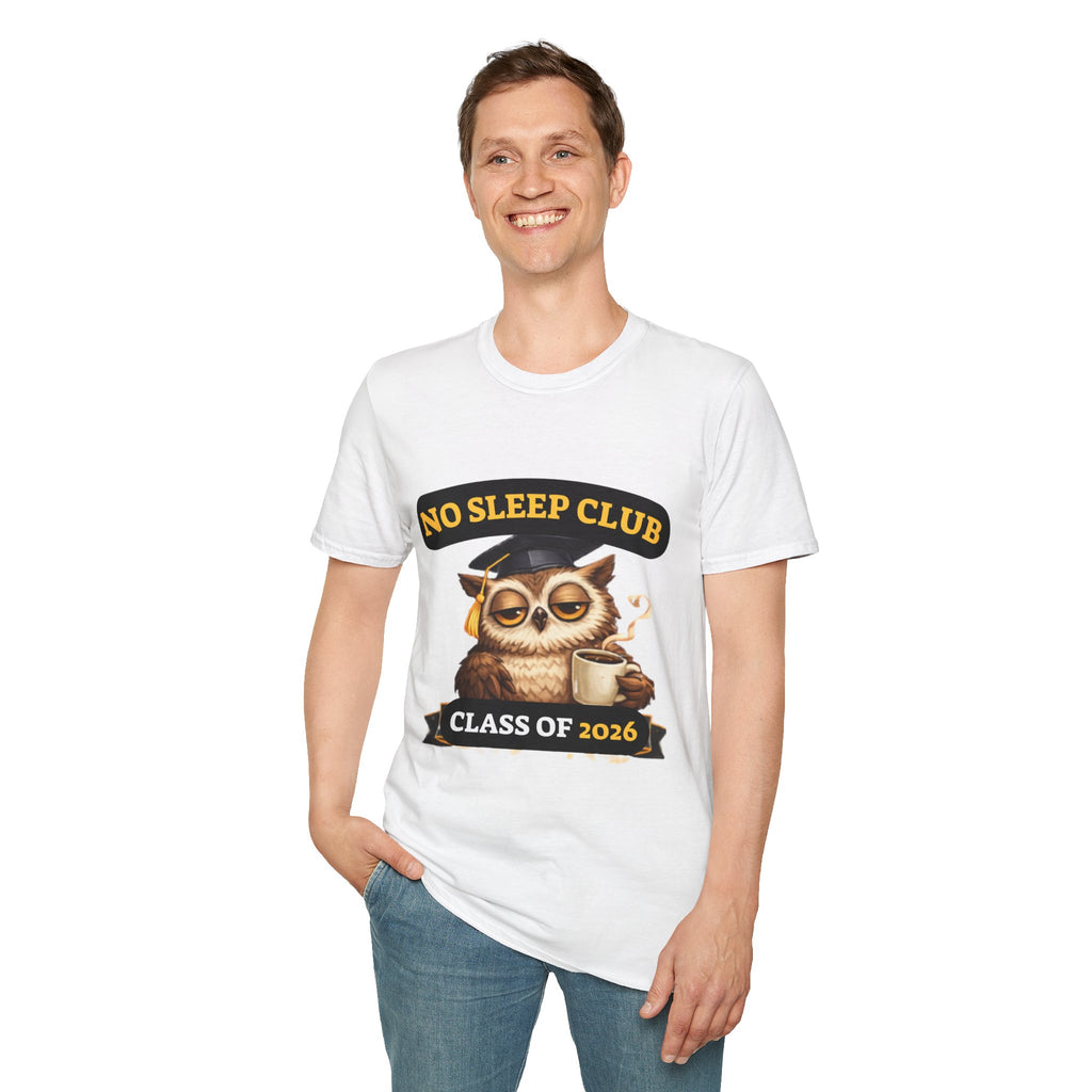 No Sleep Club Class of 2026 T-Shirt — Graduation Owl Tee