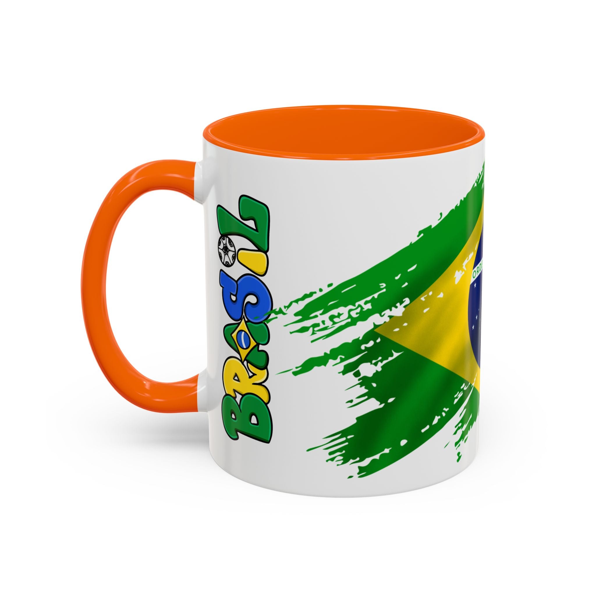 Brazil Flag Accent Coffee Mug — Brasil Pride 11/15oz