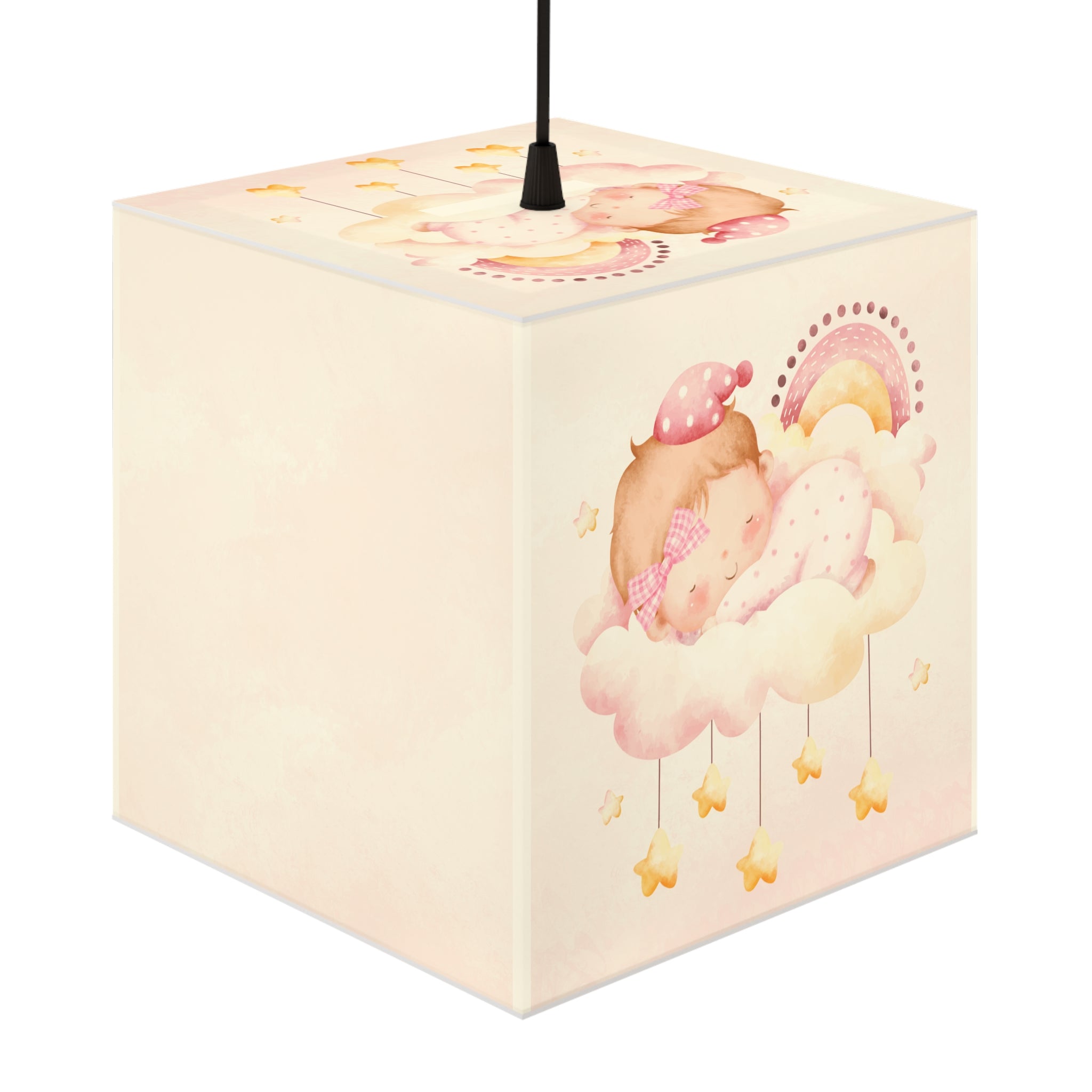 Cube Lamp — Baby Sleeping on Cloud Night Light