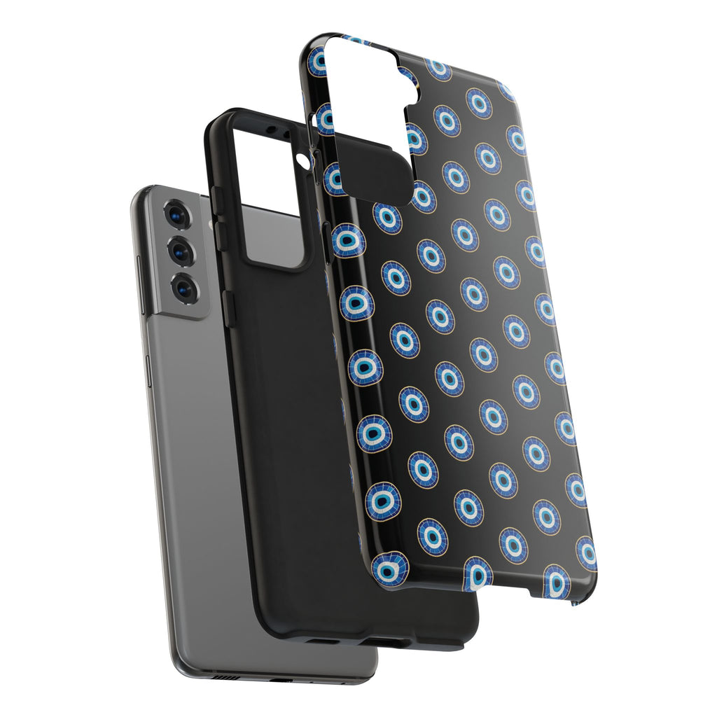 Evil Eye Pattern Tough Phone Case — Protective Blue Nazar Design