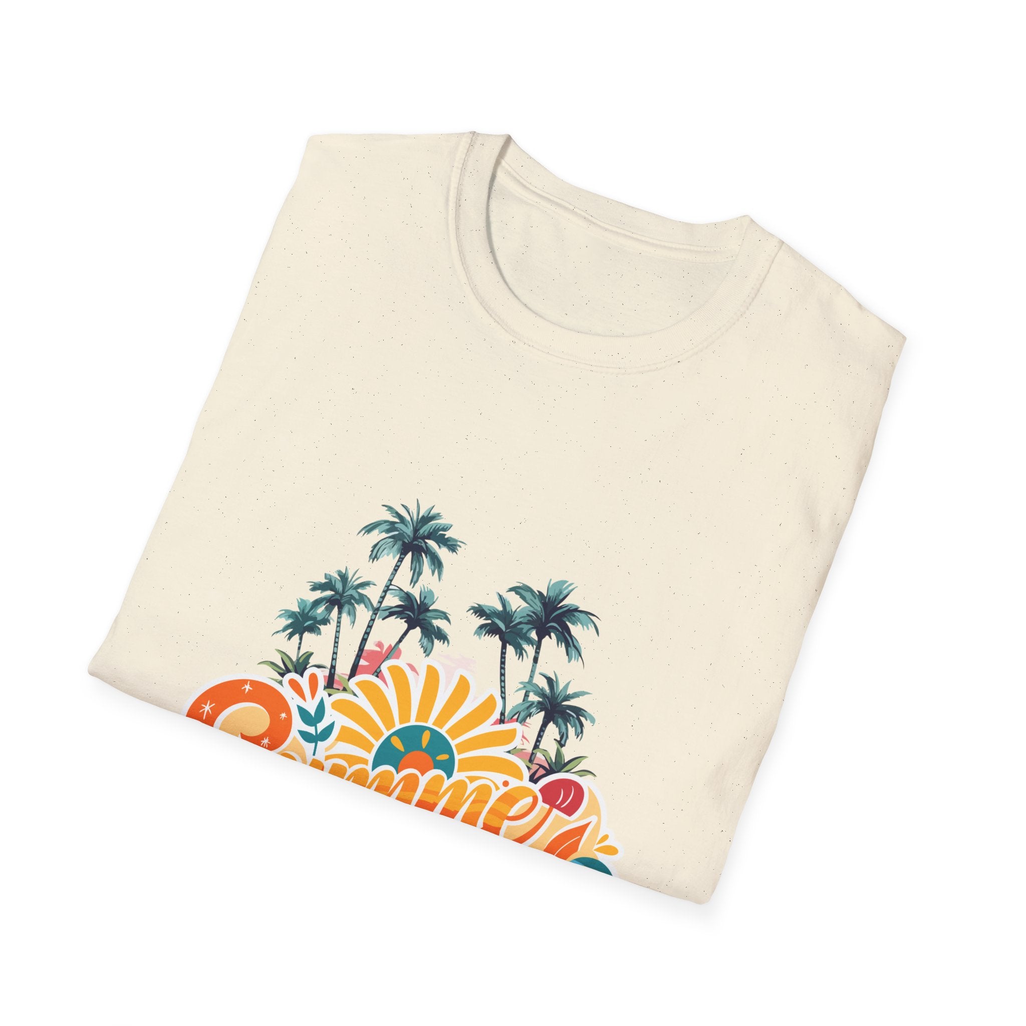Summer Vibes T-Shirt — Retro Beach Palm Tree Graphic