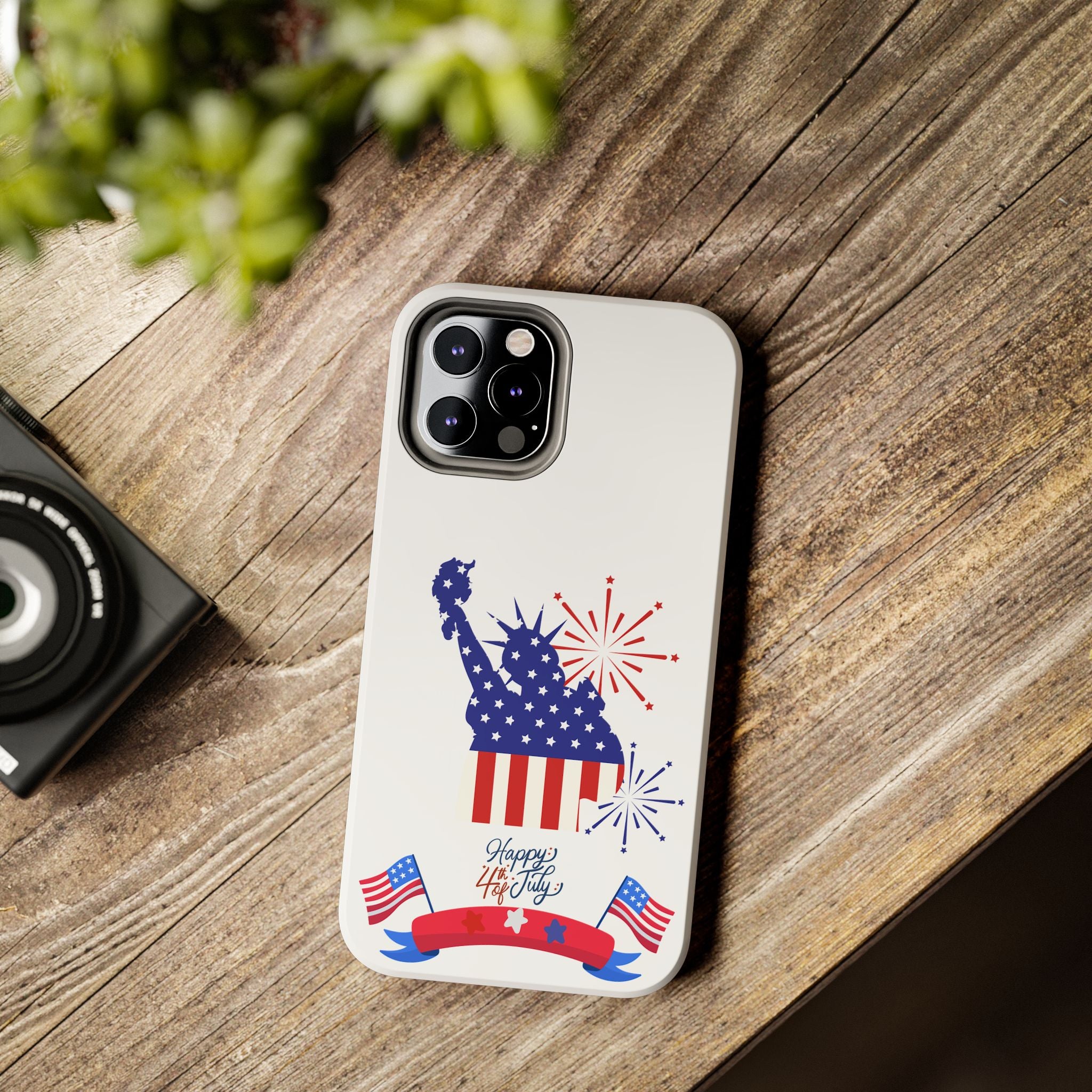 4th of July Tough Phone Case — Statue of Liberty USA Flag Design