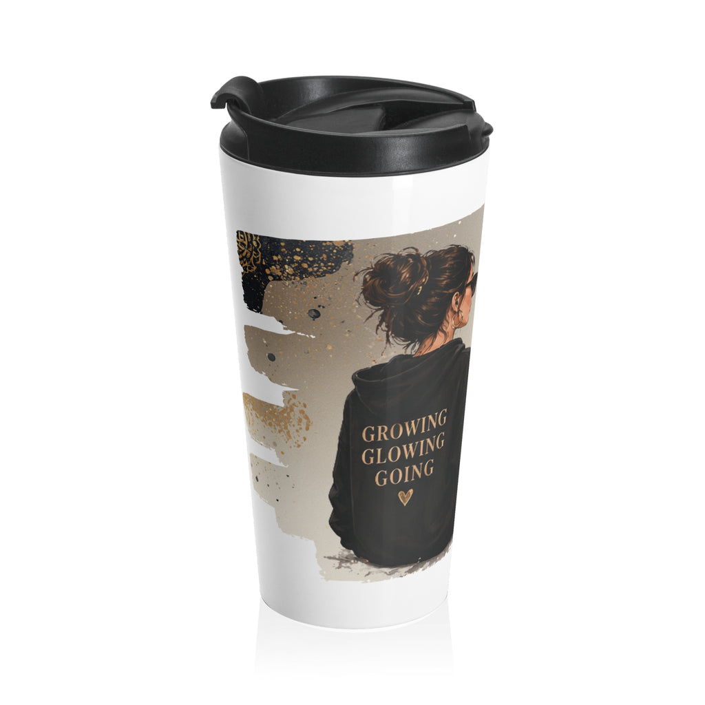 Inspirational Coffee Travel Mug — 'Be Patient With Yourself' Stainless Steel Tumbler