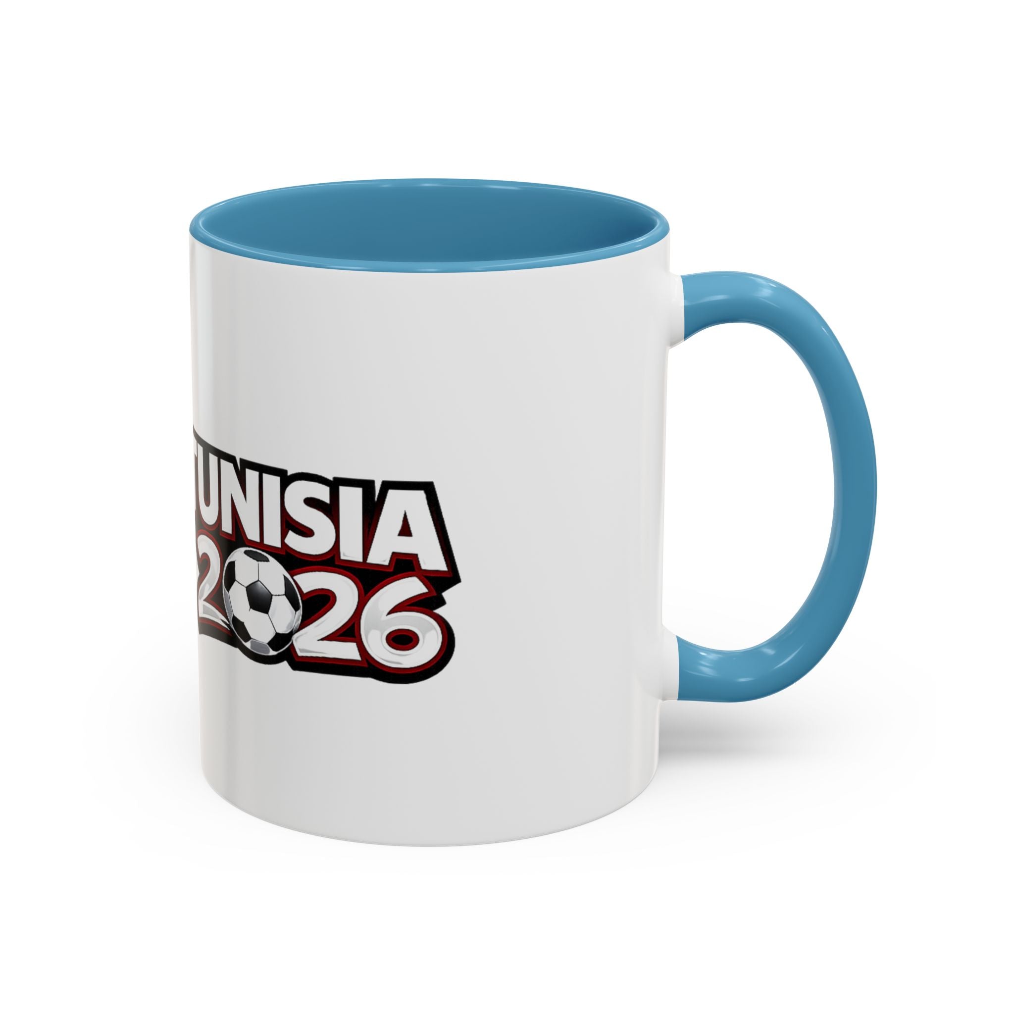 Tunisia 2026 Soccer Accent Mug — Flag & Football Fan Coffee Cup (11/15 oz)