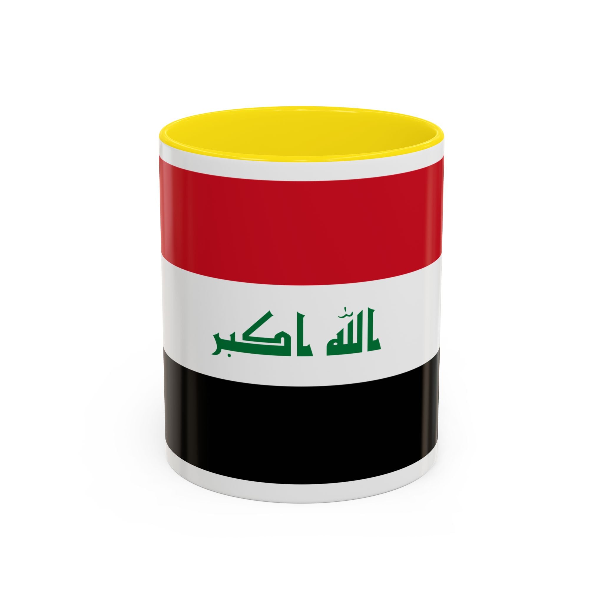 Iraq Flag Accent Coffee Mug with Lion Emblem – Patriotic Iraqi 11/15oz Mug