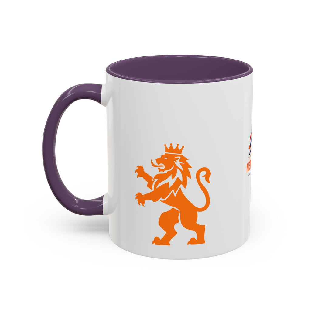 Netherlands 2026 Soccer Fan Coffee Mug — Orange Lion Accent Mug