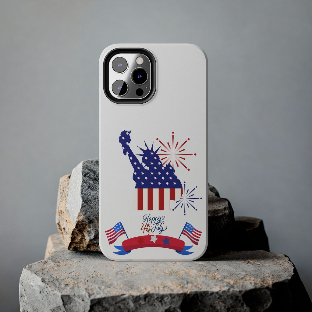4th of July Tough Phone Case — Statue of Liberty USA Flag Design