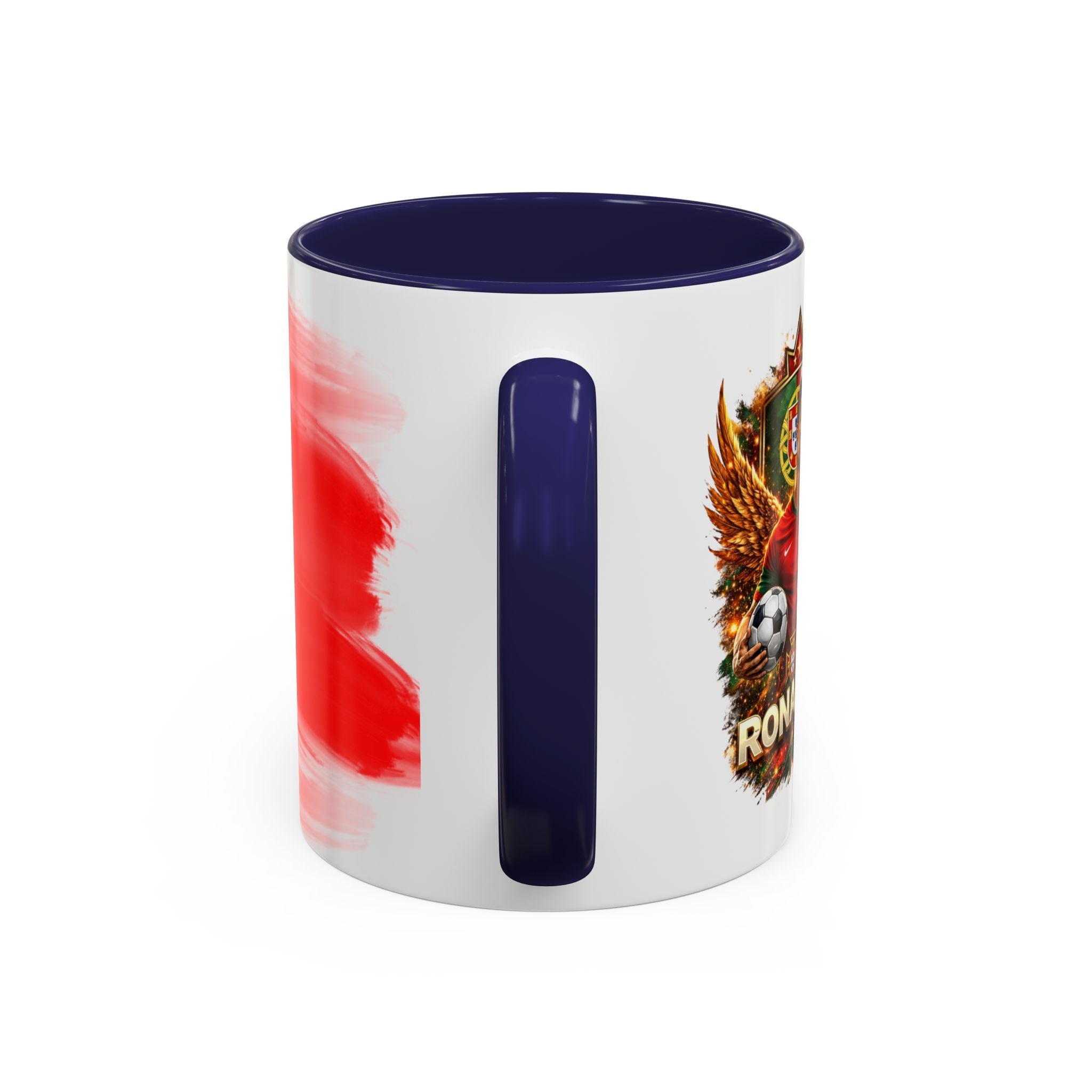 Portugal Flag Accent Coffee Mug — Painted Portuguese Crest Design (11/15oz)
