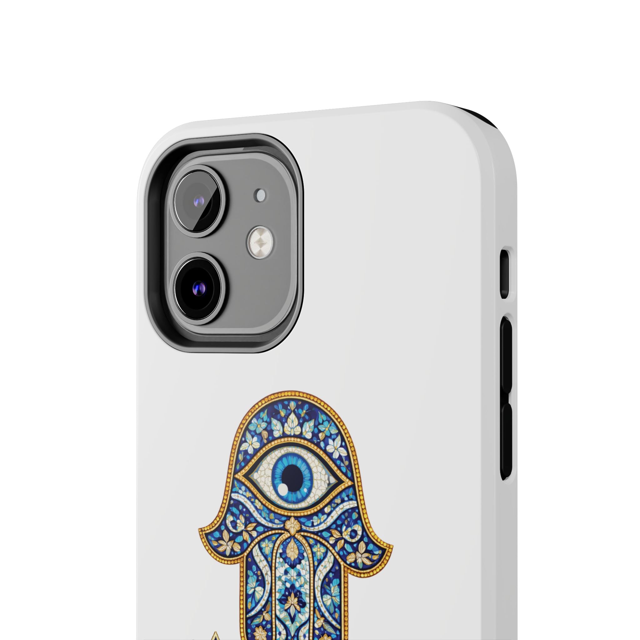 Hamsa Eye Tough Phone Case — Blue Mosaic Protective Phone Cover