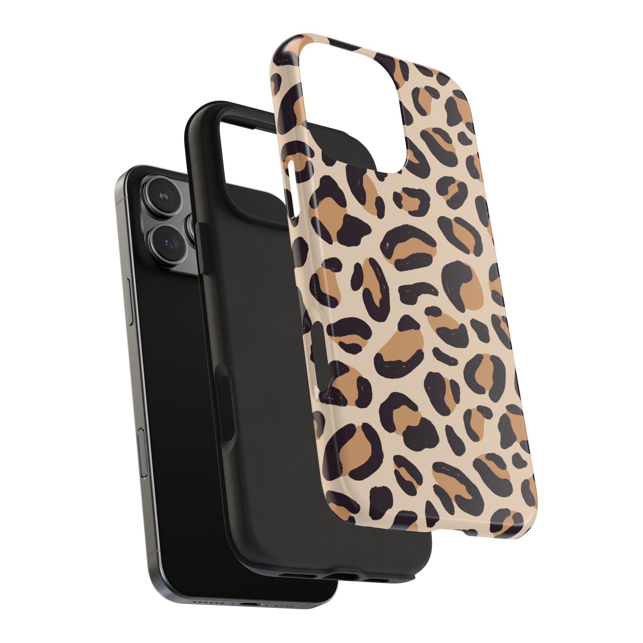 Leopard Print Tough Phone Case – Durable Glam Protective Cover
