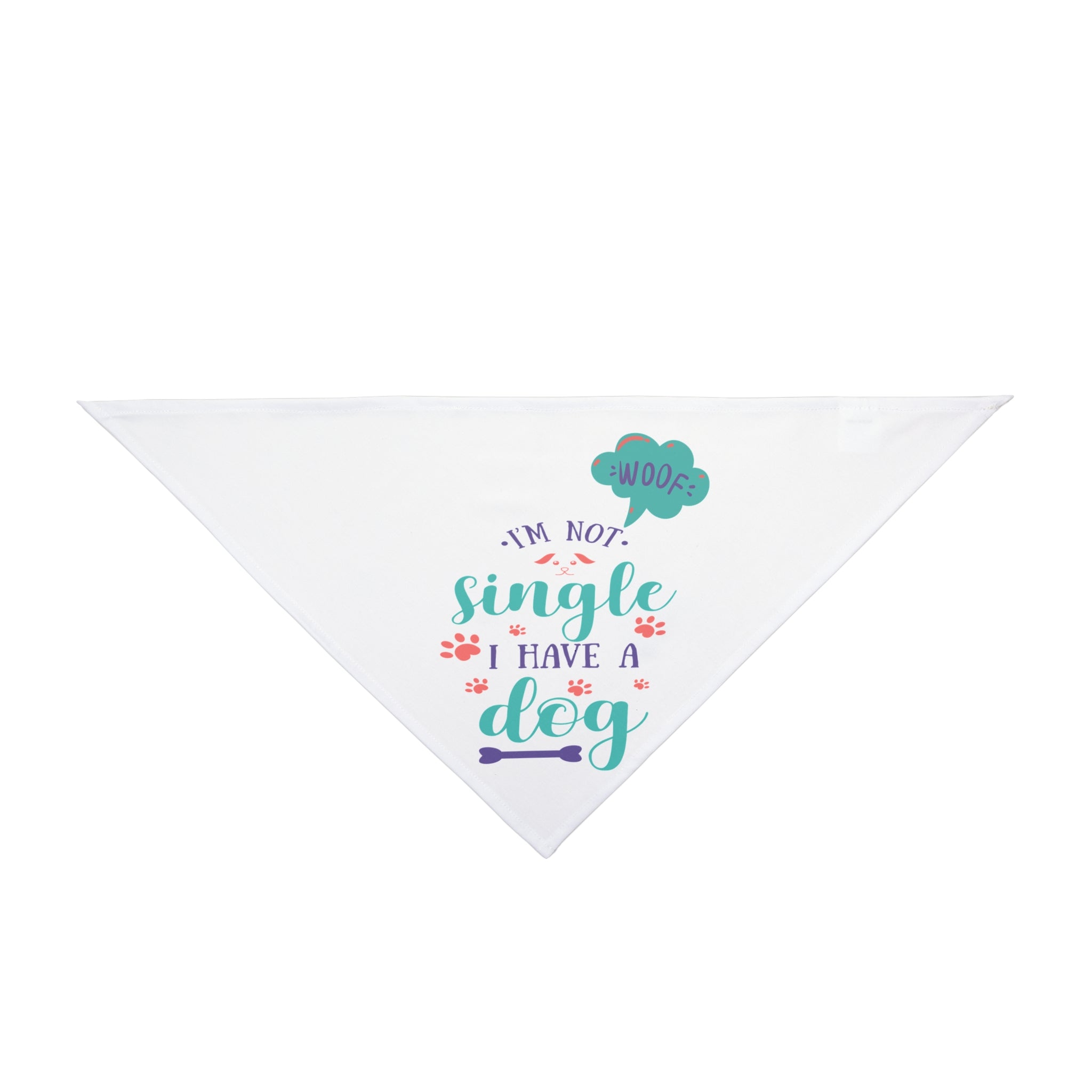 Dog Bandana — “I’m Not Single I Have a Dog” Cute Pet Accessory for Dog Lovers