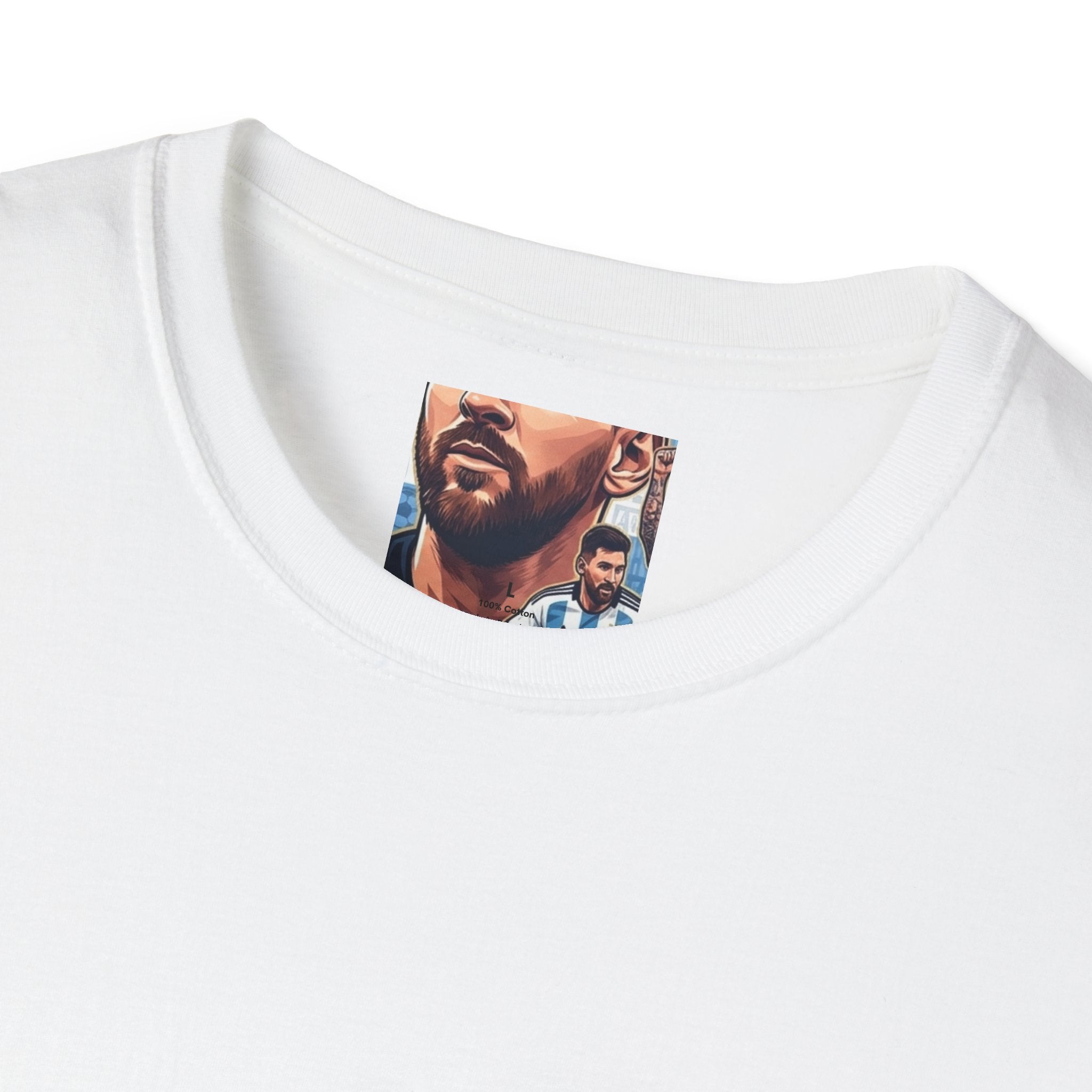 Argentina 2026 Soccer T-Shirt — Messi Portrait & National Team Graphic