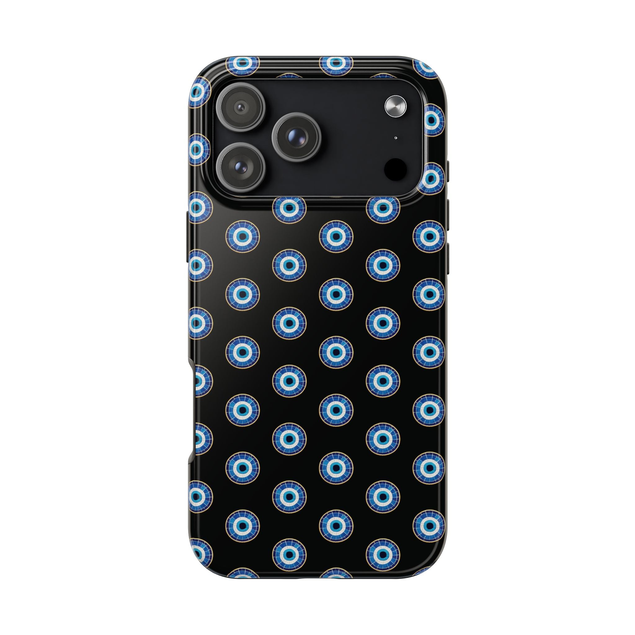 Evil Eye Pattern Tough Phone Case — Protective Blue Nazar Design
