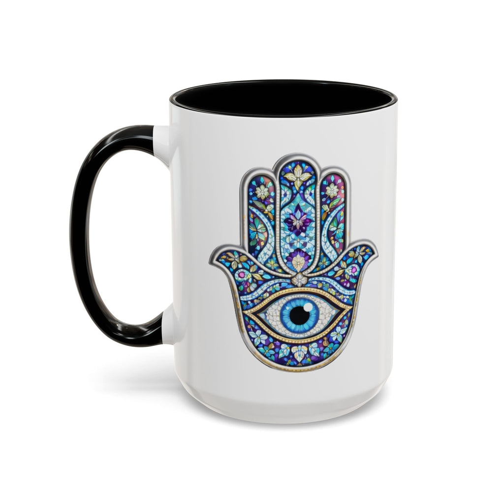 Hamsa Eye Accent Coffee Mug