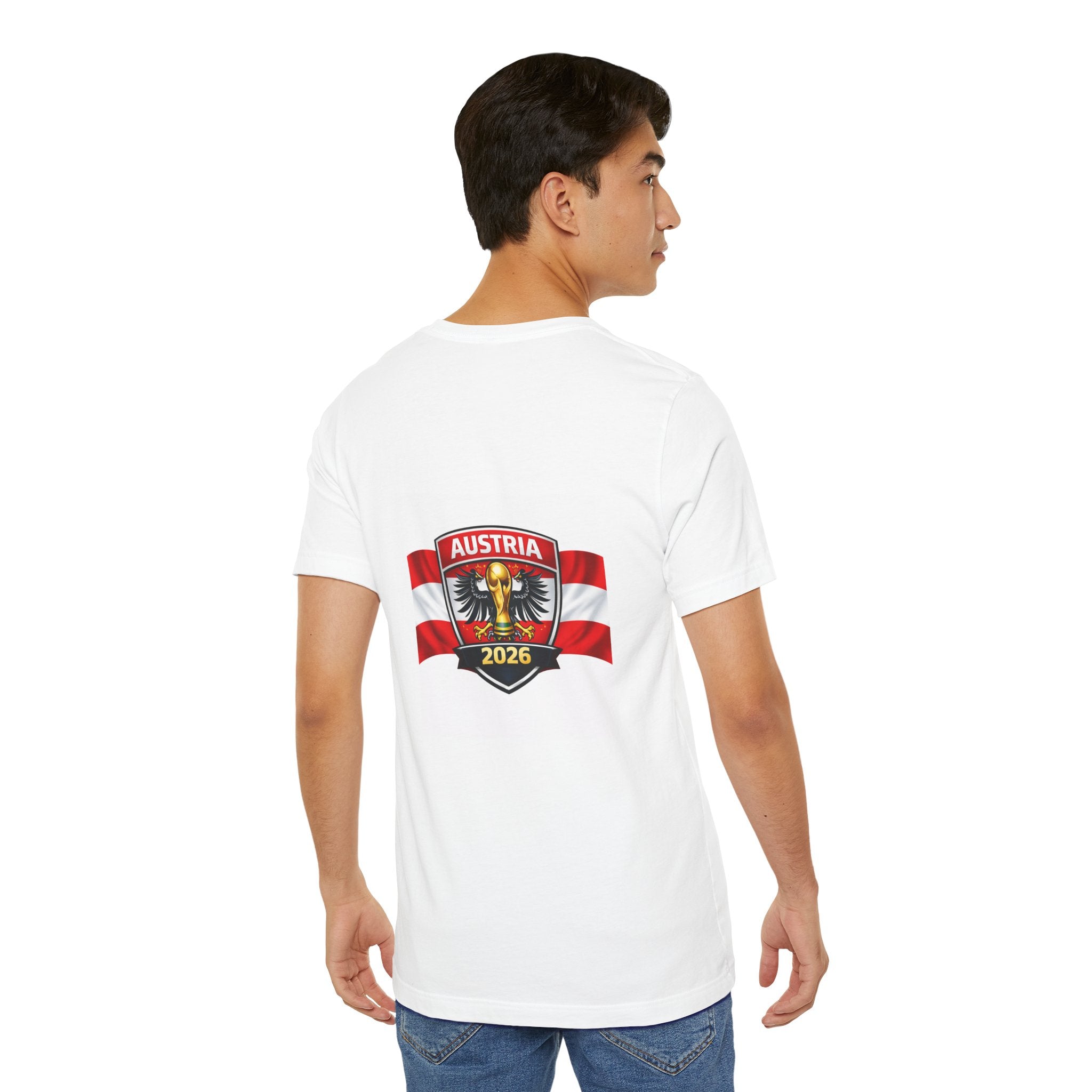 Austria Soccer 2026 T‑Shirt — Austrian Flag Emblem Tee