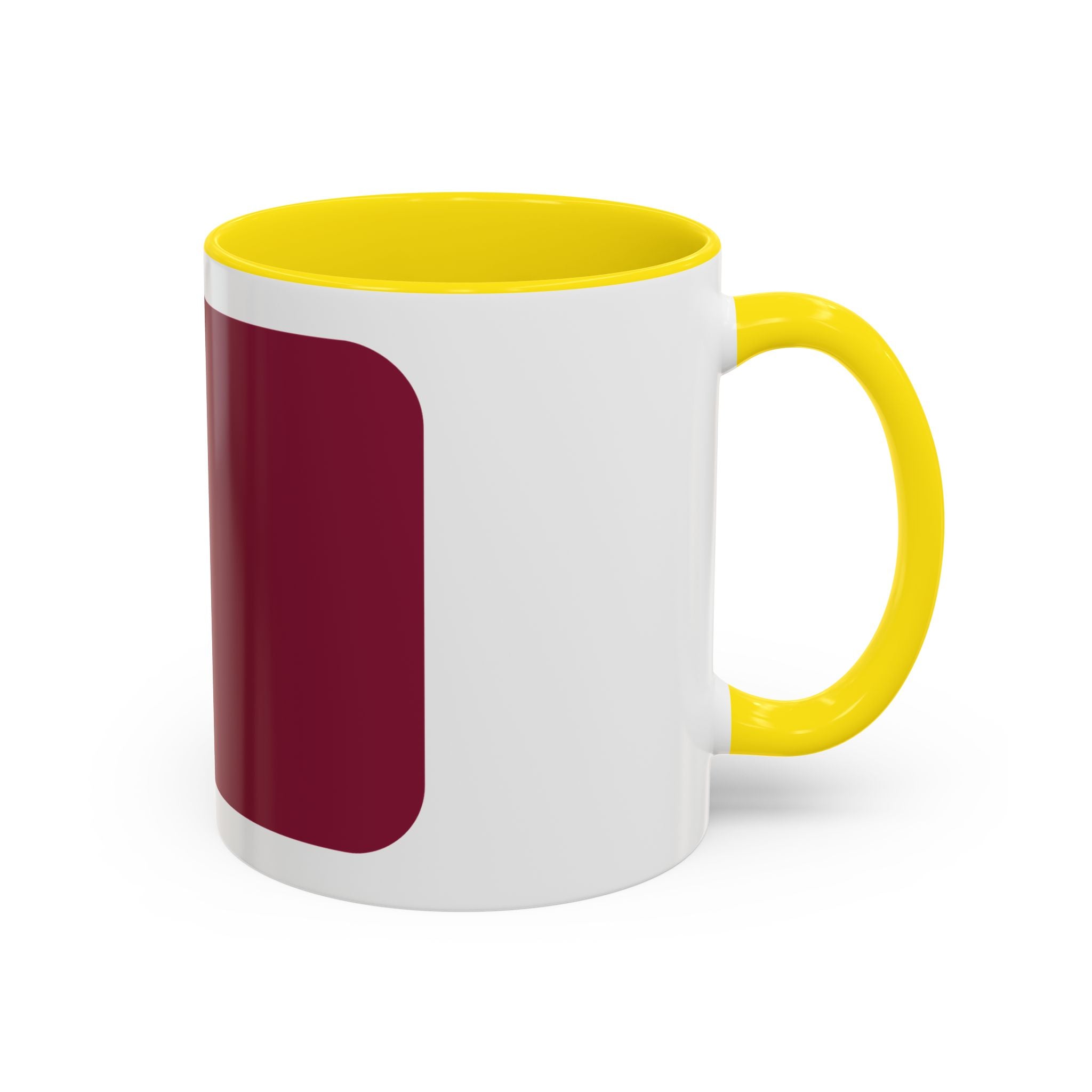 Qatar Flag Accent Coffee Mug – Maroon & White National Pride 11/15oz