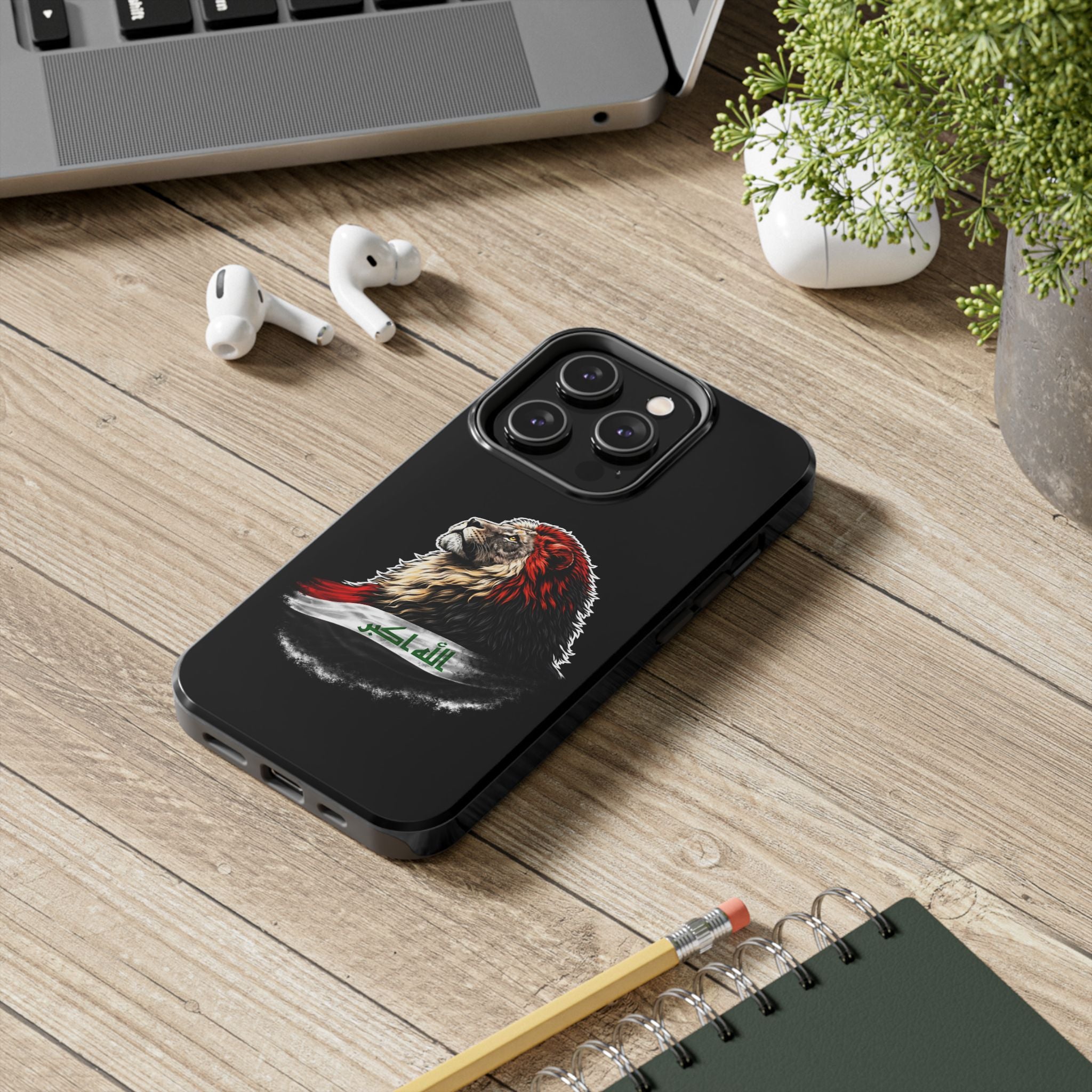 Iraq Lion Tough Phone Case — Protective iPhone Case with Iraqi Flag Design