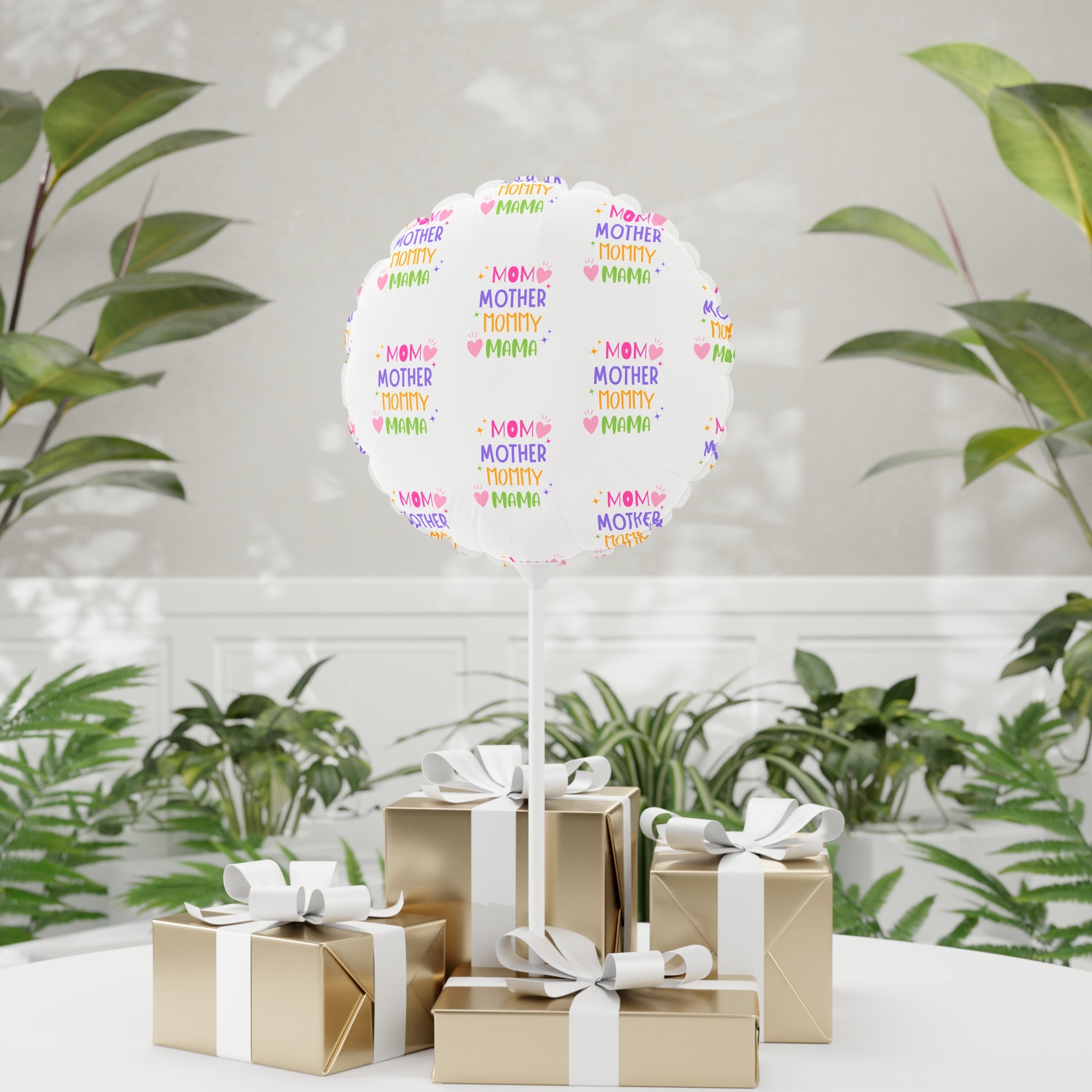 Mom Mother Mommy Mama 11" Round Balloon — Colorful Mother's Day Celebration Balloon
