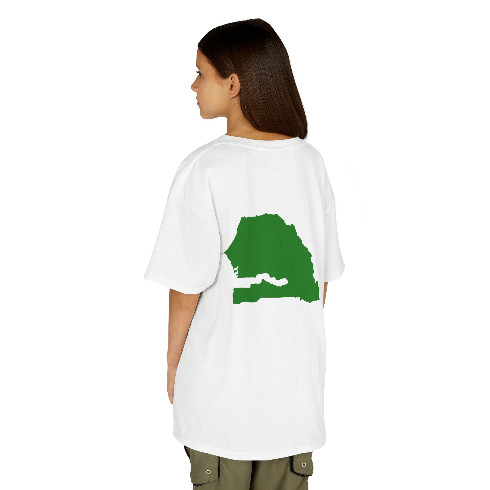 Senegal 2026 Kids T-Shirt — Cup Lion Crest with Map