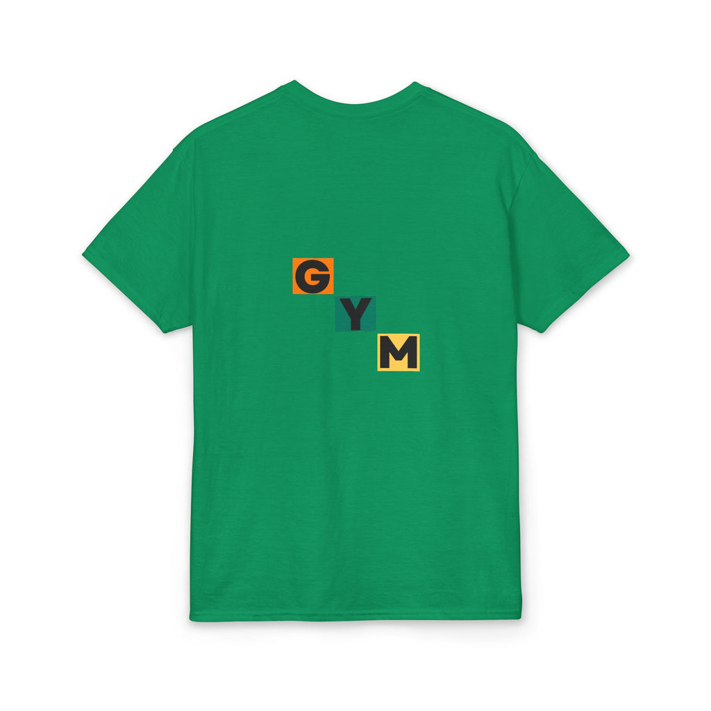 Gym Blocks Graphic T-Shirt — Retro Fitness Silhouette Tee