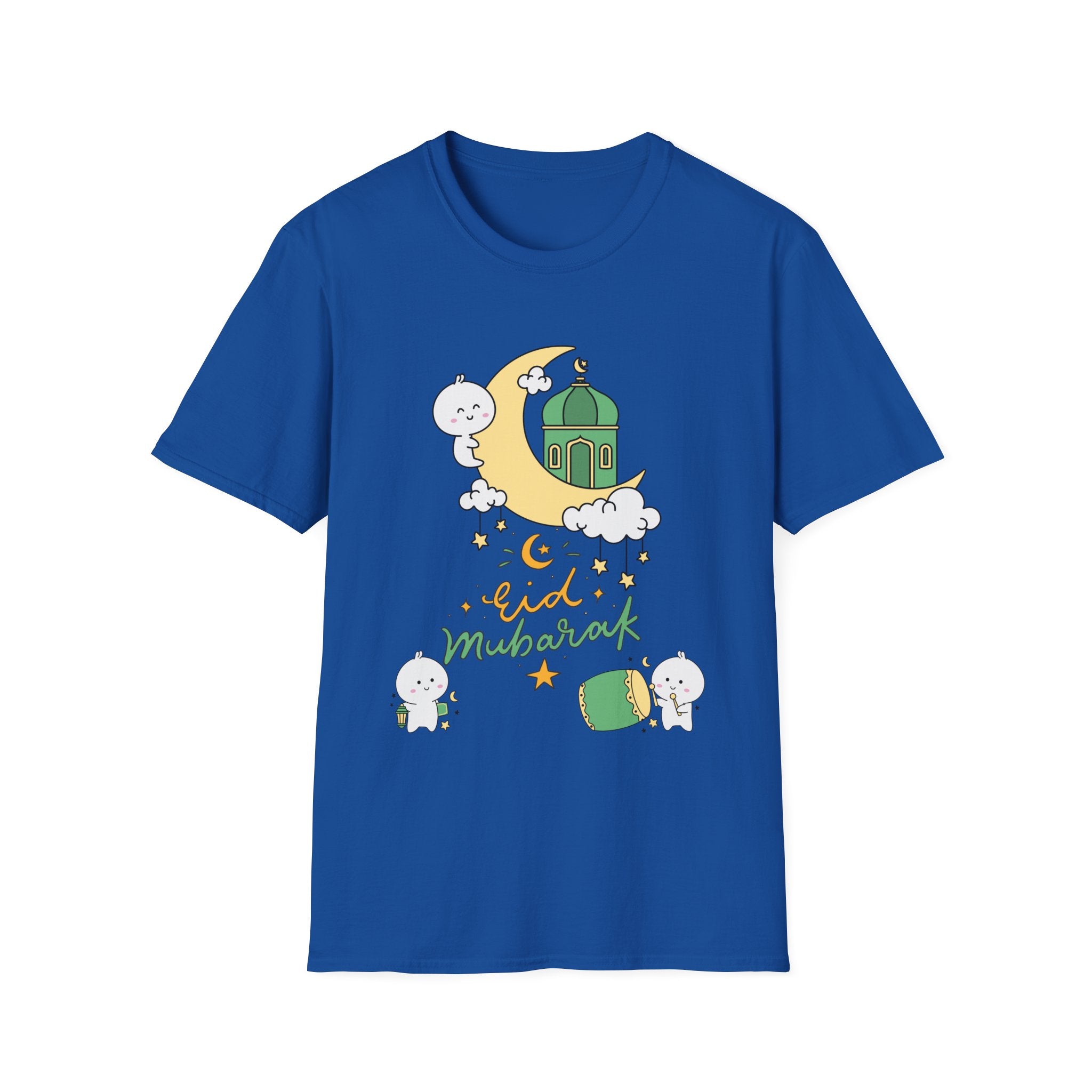 Eid Mubarak T-Shirt — Cute Mosque Moon & Lantern Ramadan Tee