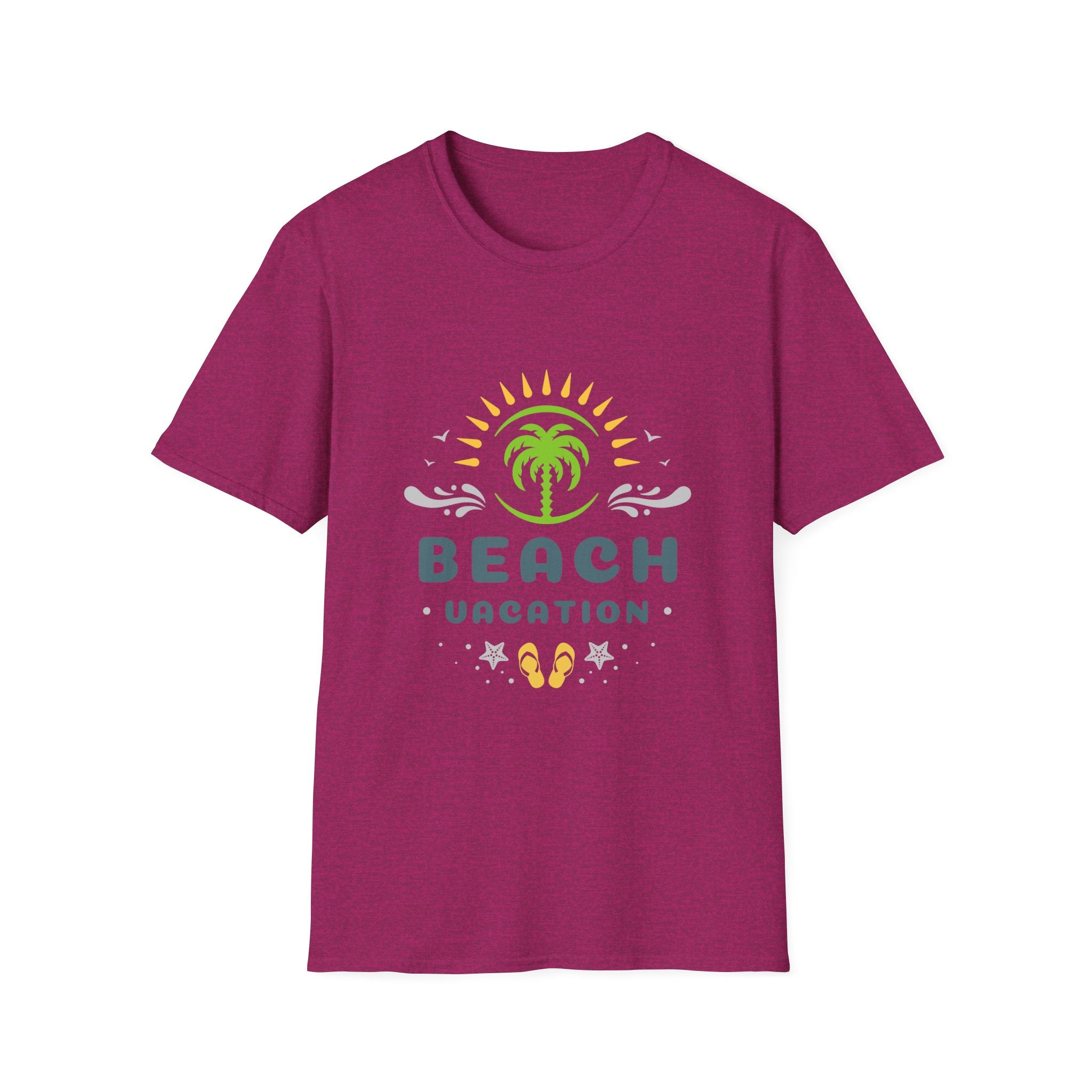 Beach Vacation T-Shirt — Palm Tree Sunset Graphic Tee