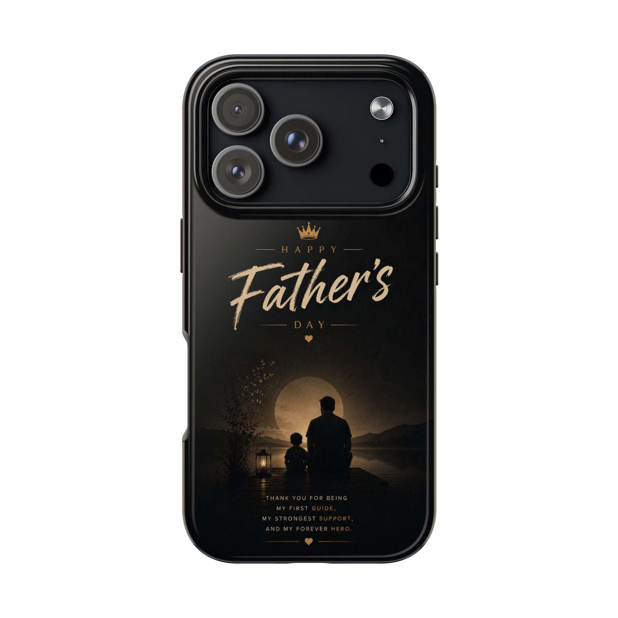 Father's Day Tough Phone Case — 'Happy Father's Day' Silhouette Tribute