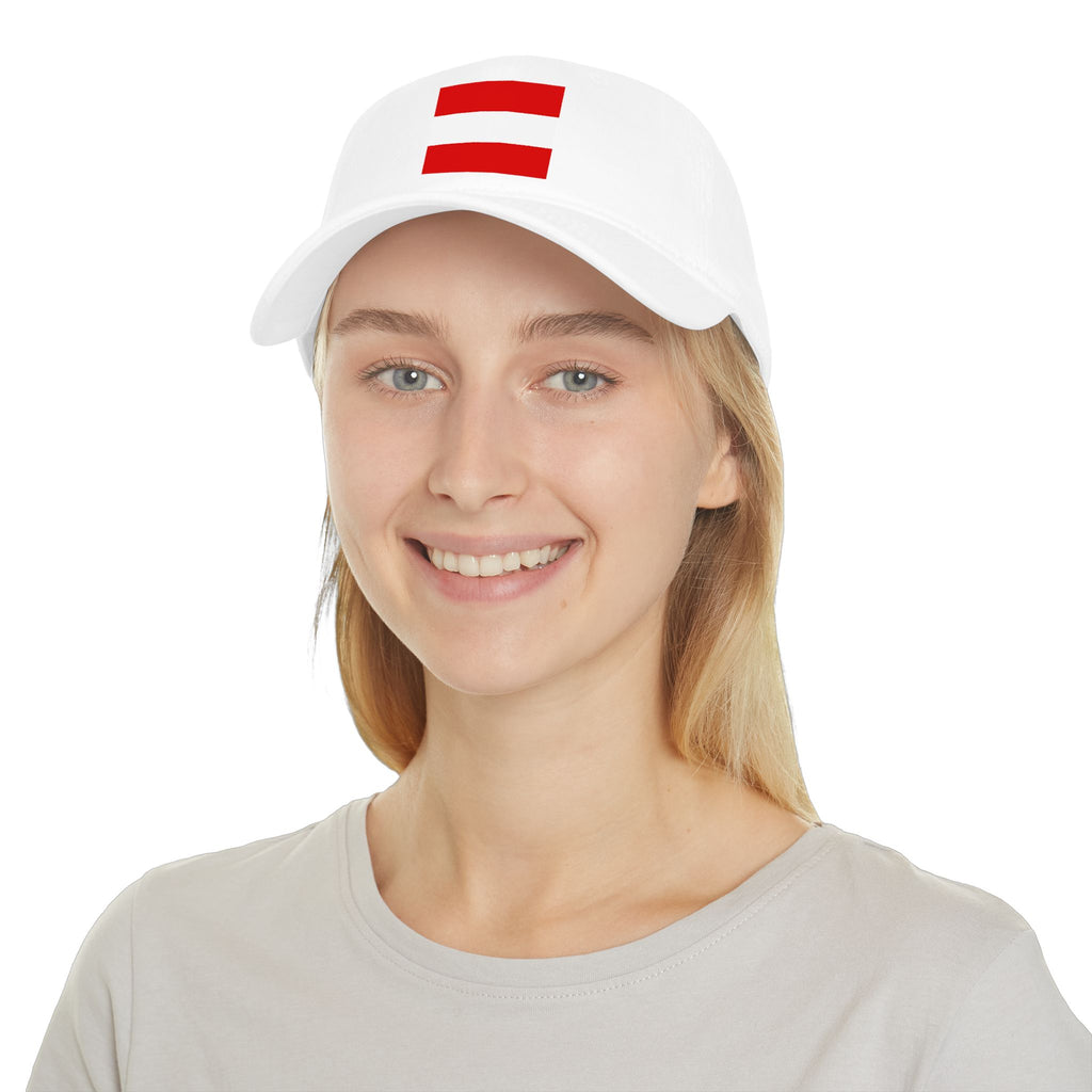 Austria Red Equal Sign Cap – Minimalist Equality Baseball Hat
