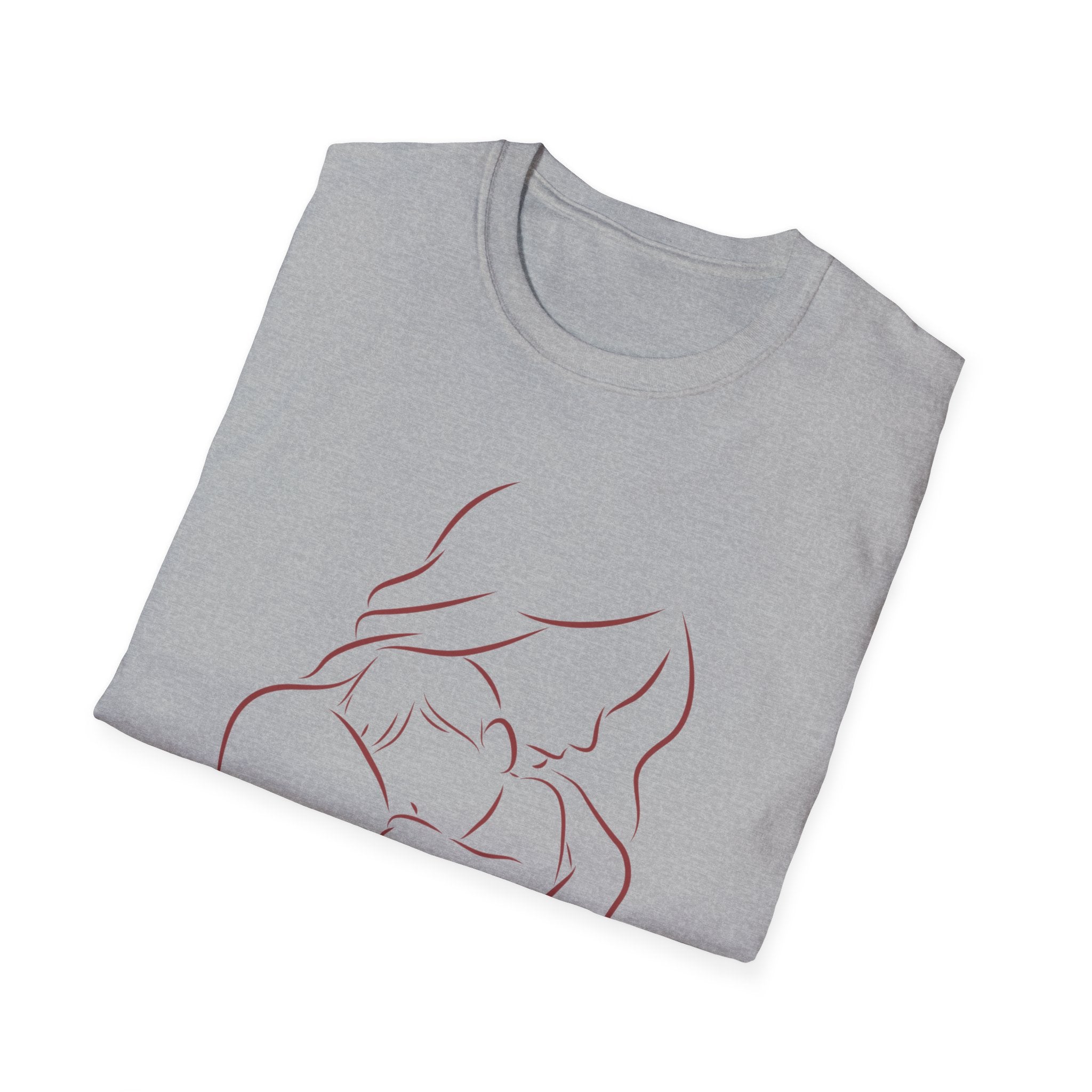 Mother's Day T-Shirt — Minimal Mom and Baby Line Art with "Happy Mother's Day"
