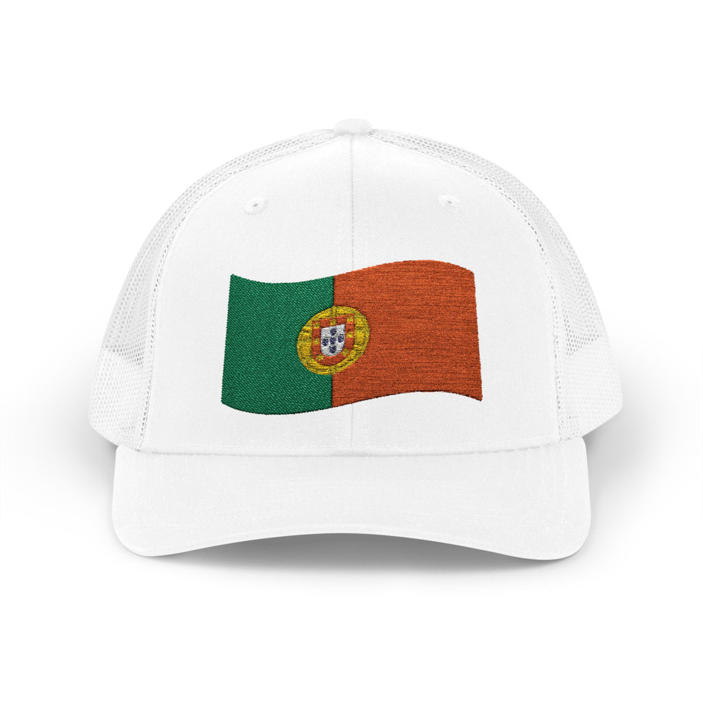 Portugal Flag Trucker Cap – Embroidered Portuguese Flag Snapback Hat