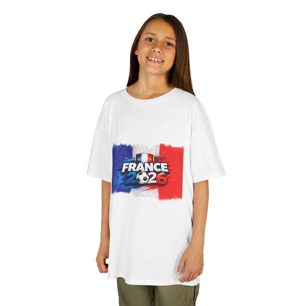 France 2026 Kids T‑Shirt — World Cup Trophy & French Flag Soccer Tee