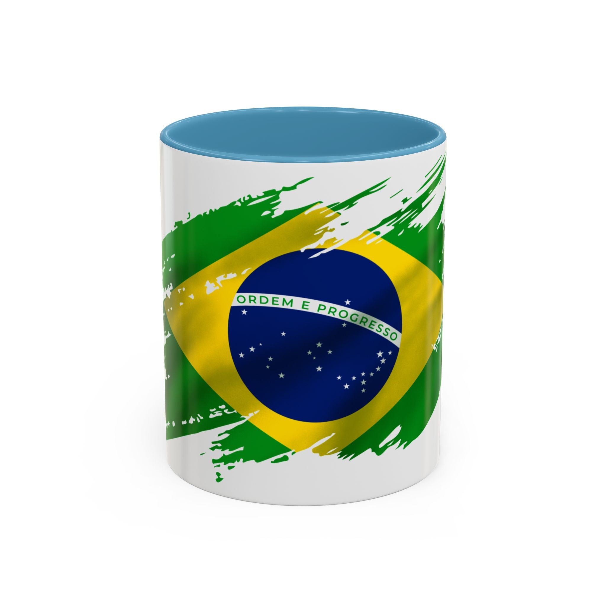Brazil Flag Accent Coffee Mug — Brasil Pride 11/15oz