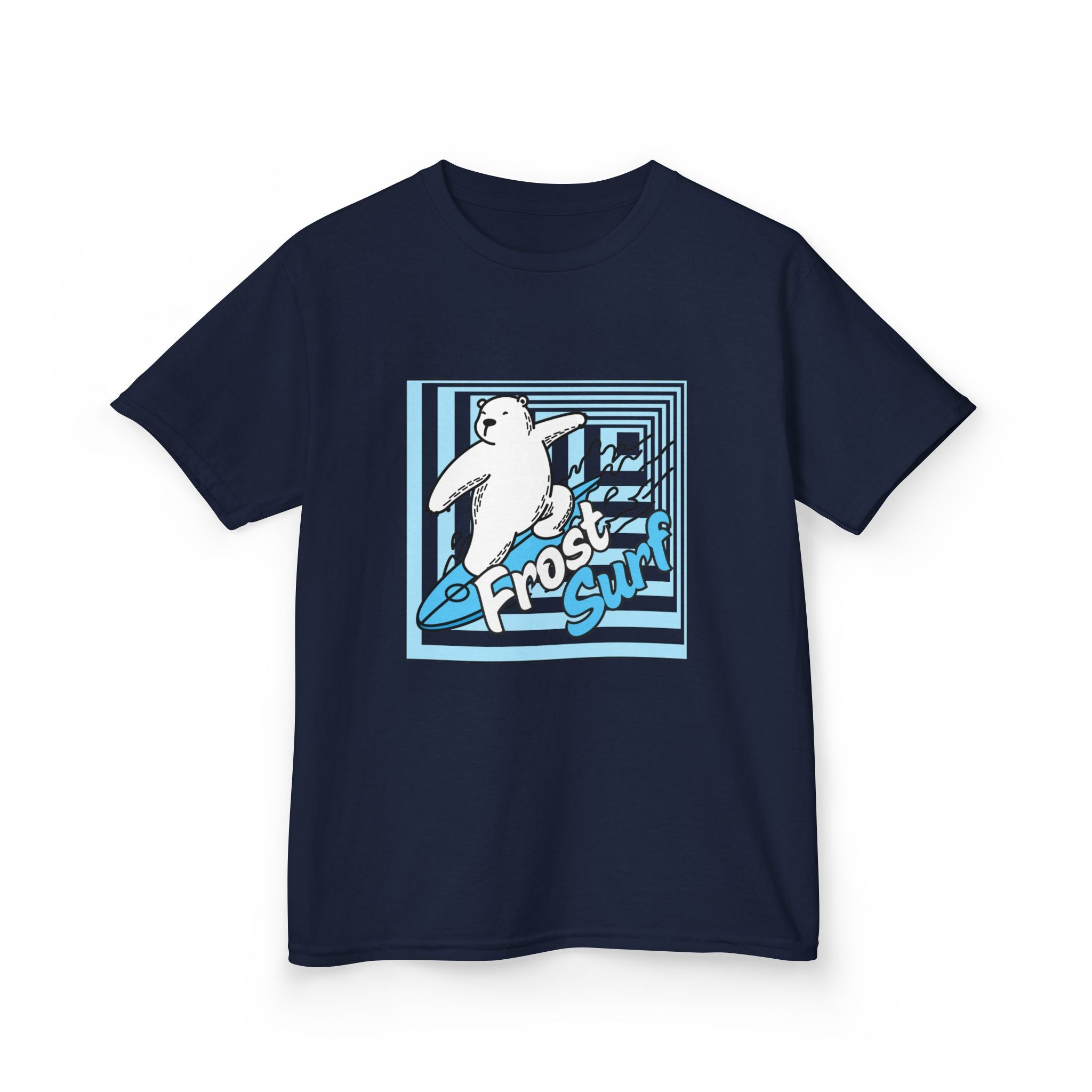 Kids Tee — 'Frost Surf' Polar Bear Surfing Graphic
