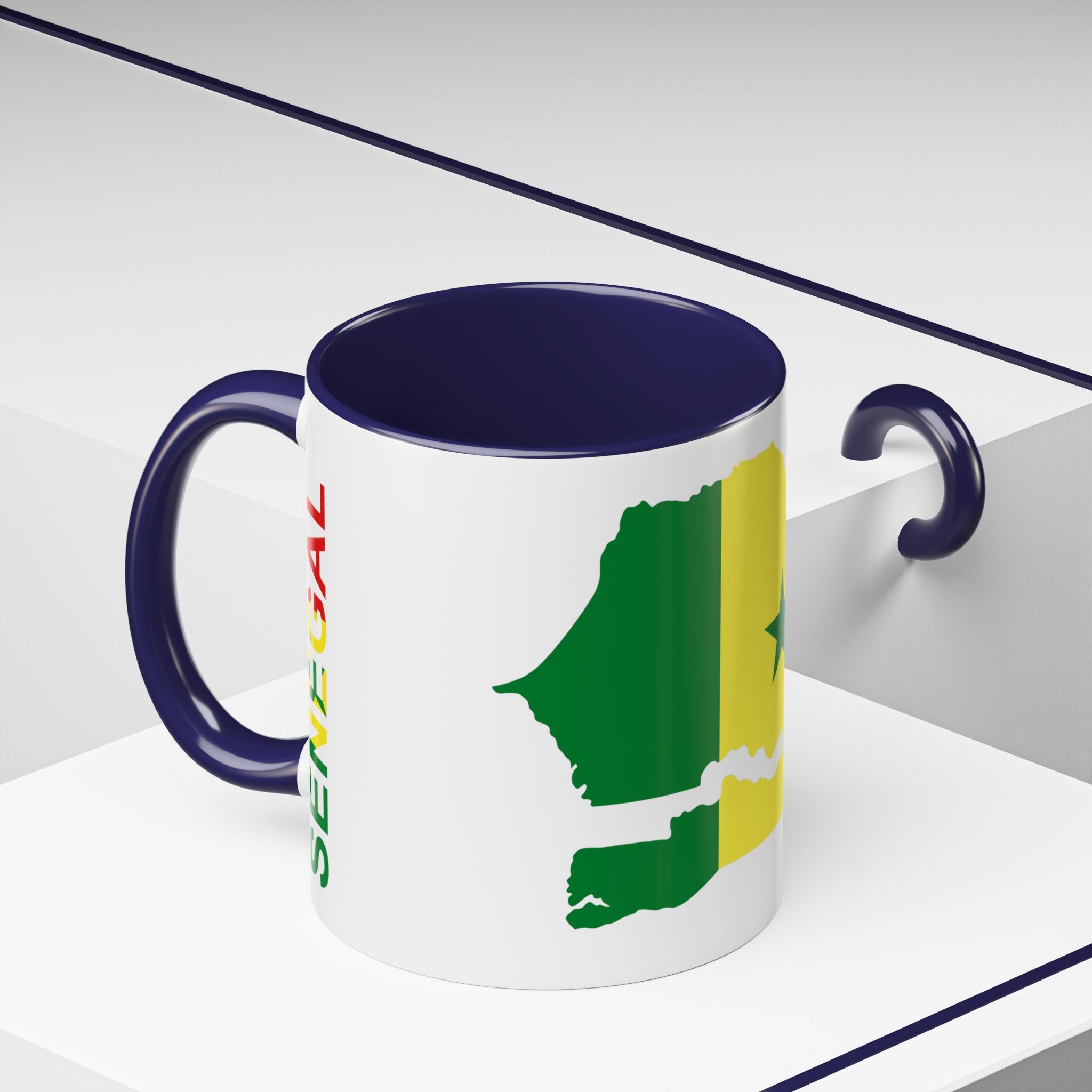 Senegal Flag Map Accent Coffee Mug – Pride Gift for Senegalese Coffee Lovers