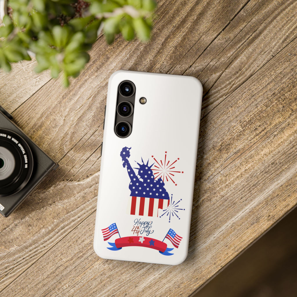 4th of July Tough Phone Case — Statue of Liberty USA Flag Design