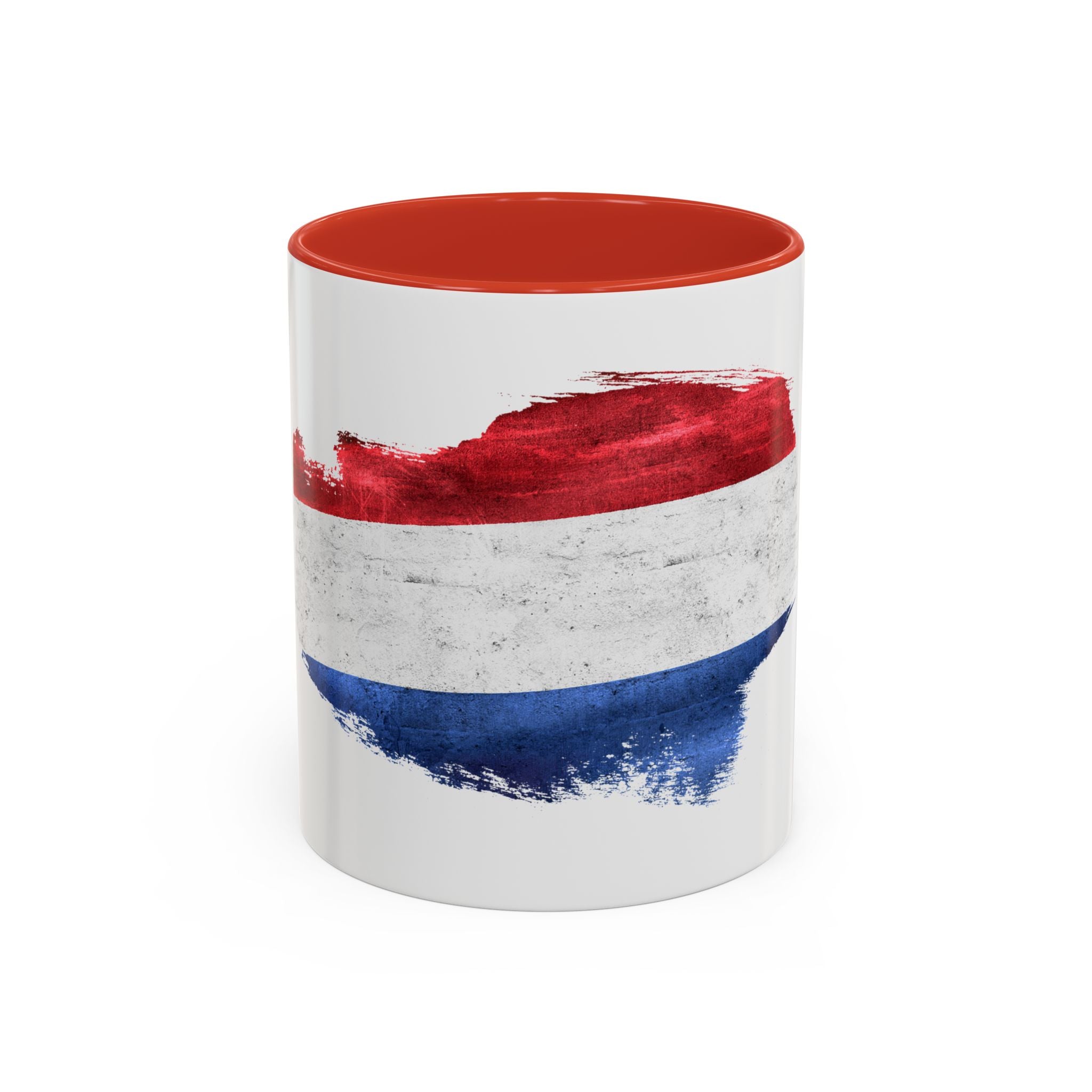 Netherlands Dutch Flag Brushstroke Accent Coffee Mug — 11/15oz