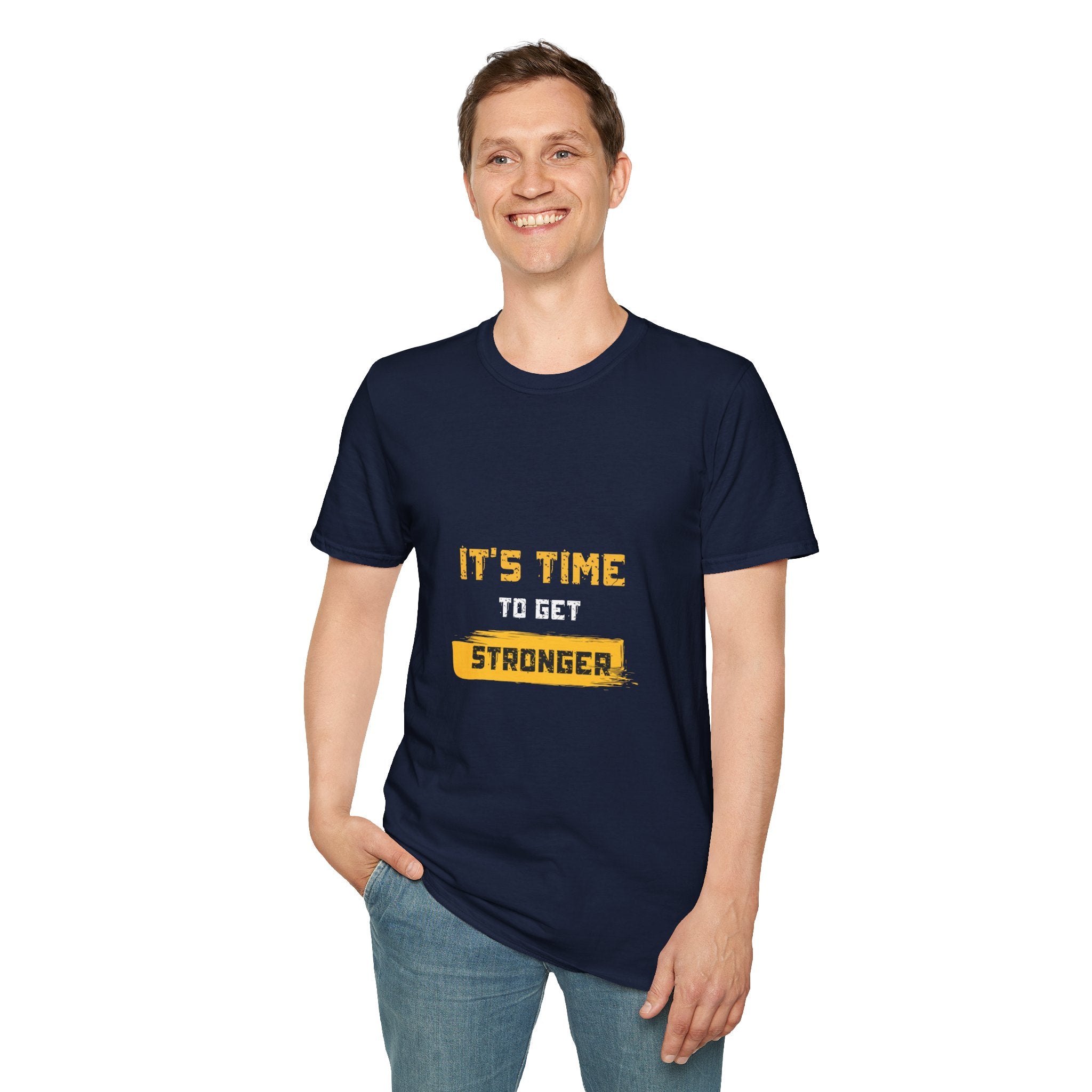 It’s Time To Get Stronger T-Shirt – Motivational Fitness Tee