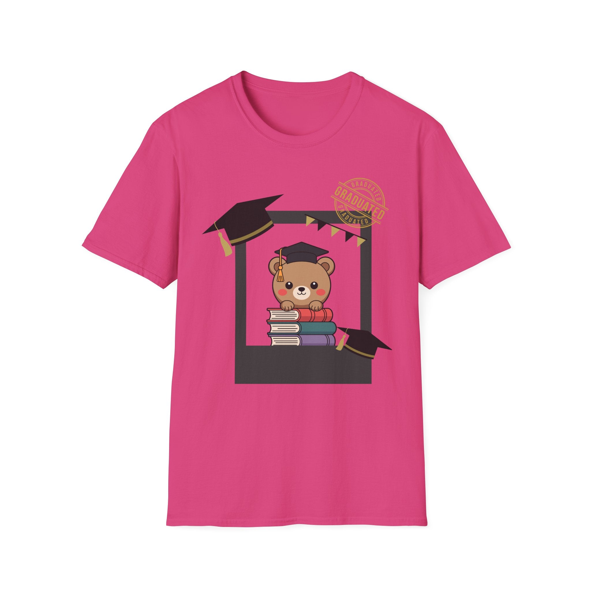 Graduation Bear T-Shirt — Cute Cap & Books Grad Tee for Kids