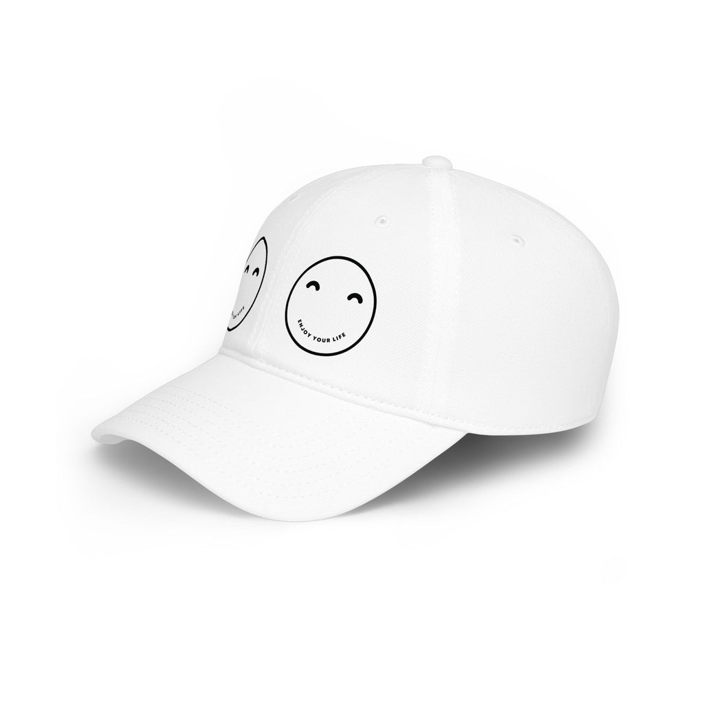 Smiley Eyes Red Baseball Cap — Cute Double Smile Face Hat