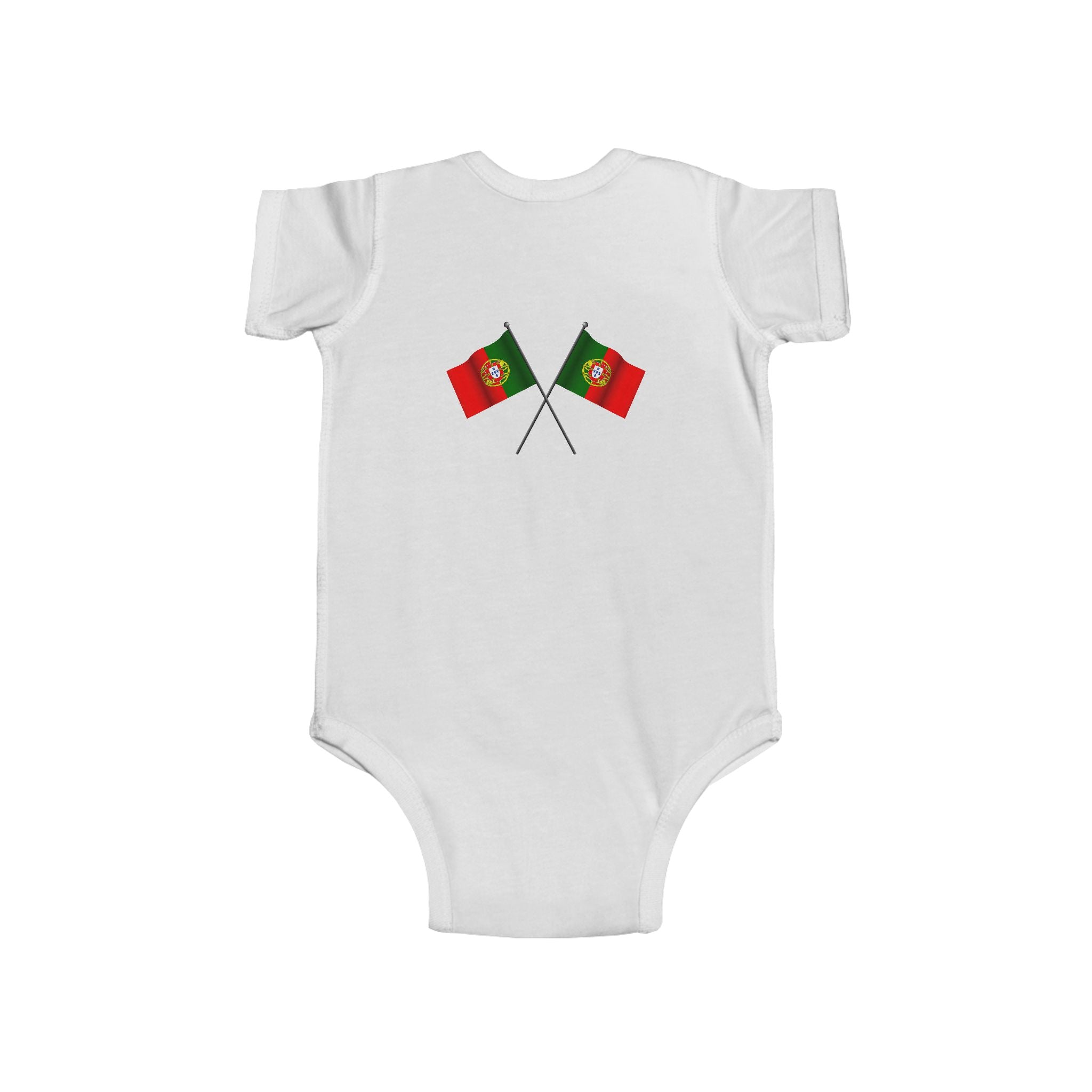 Portugal Baby Bodysuit — Infant Onesie with Portugal Map & Flags
