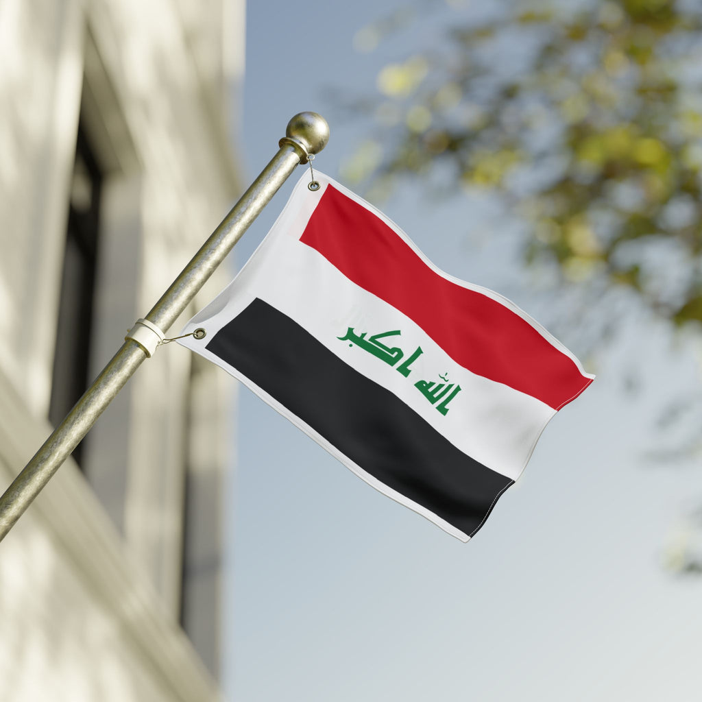 Iraq Flag — Double-Sided Outdoor Flag (Allah Akbar Design)